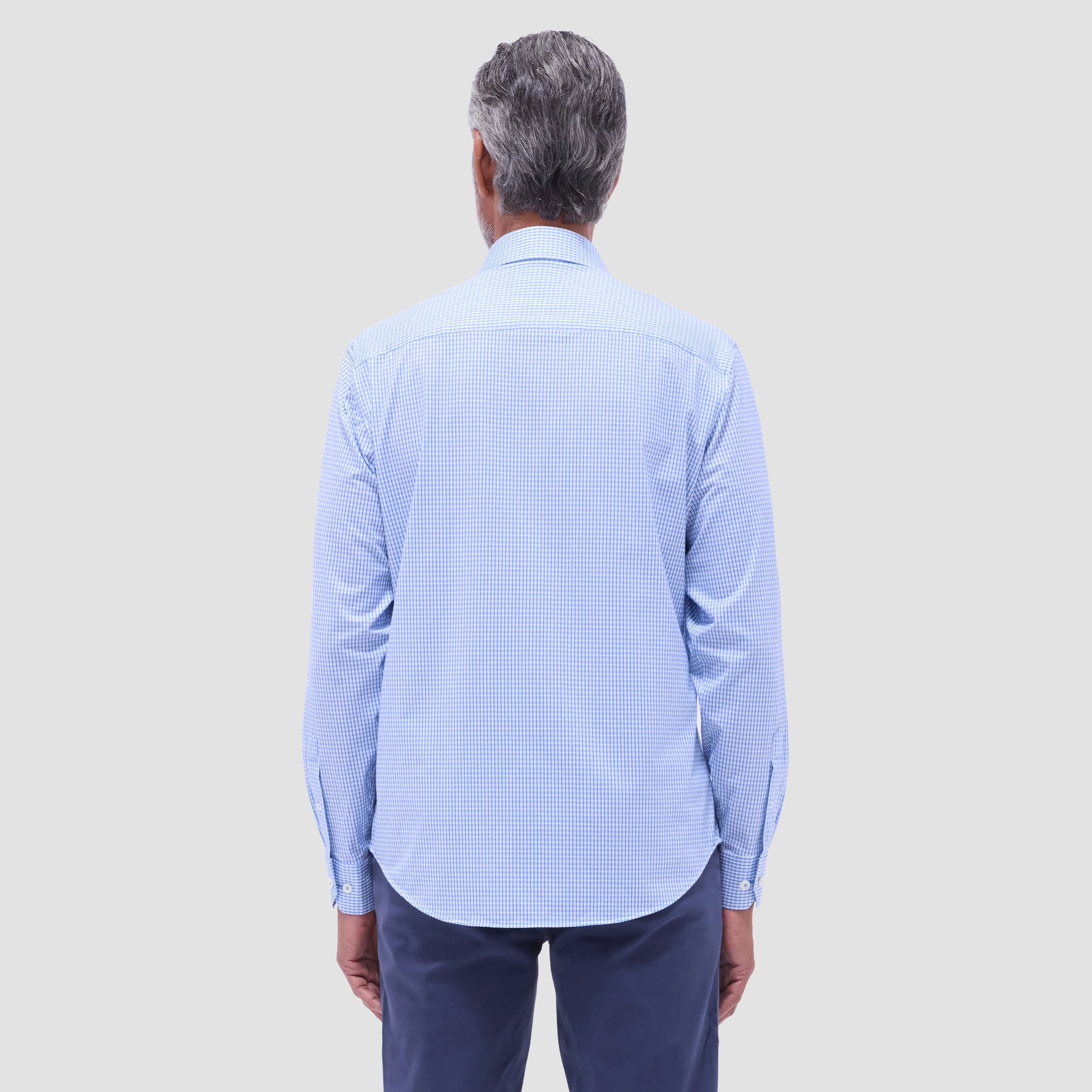 James Mini Check OoohCotton Shirt sold by Bugatchi product image thumbnail 4