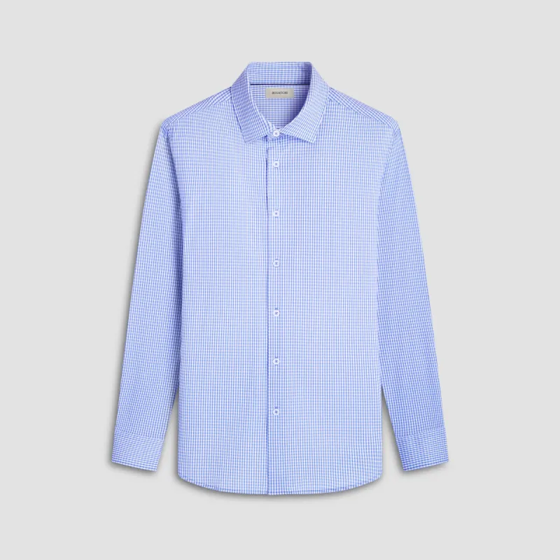 James Mini Check OoohCotton Shirt sold by Bugatchi