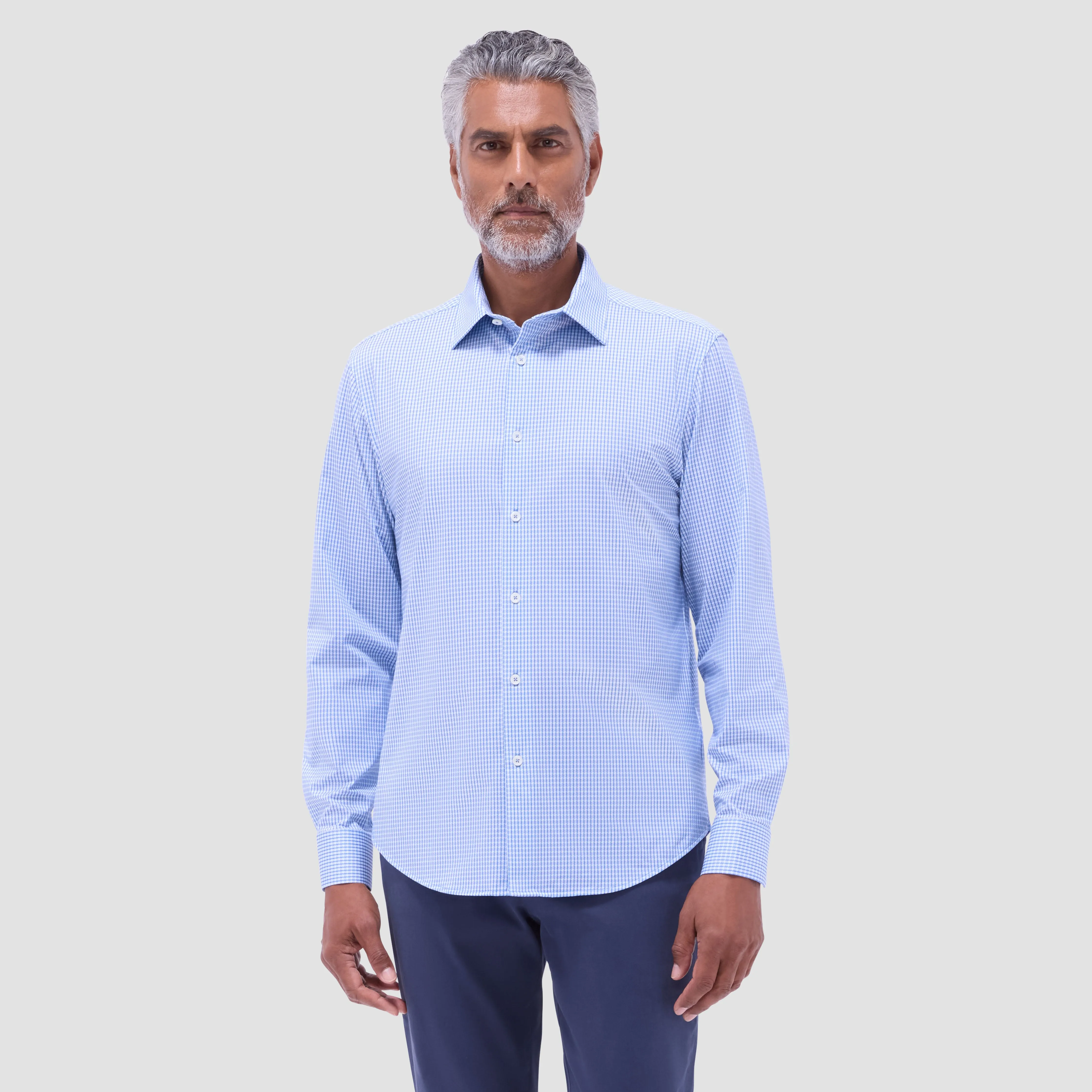 James Mini Check OoohCotton Shirt sold by Bugatchi product image thumbnail 2