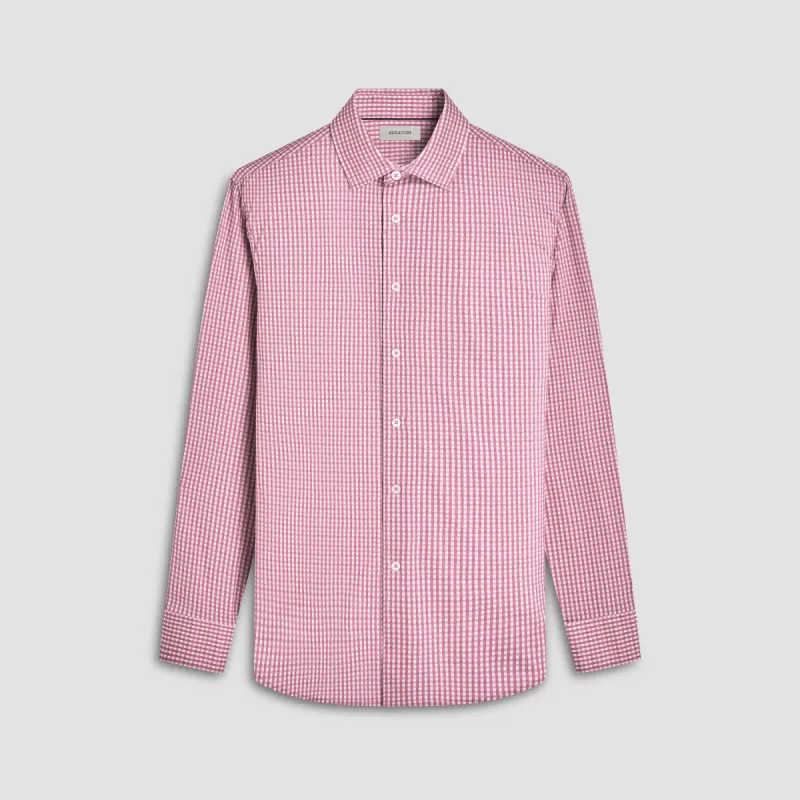 James Gingham Check OoohCotton Shirt sold by Bugatchi
