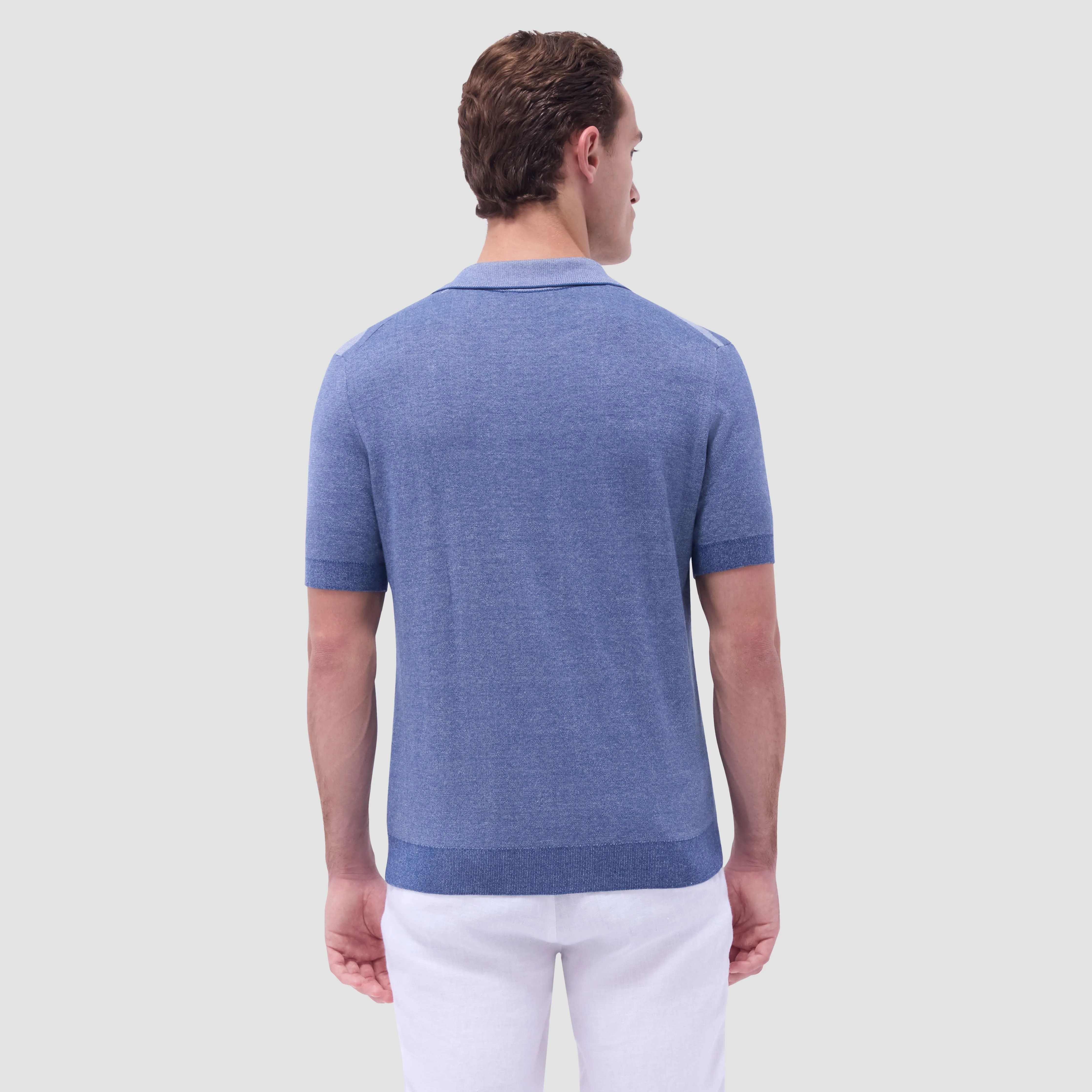 Abstract Knit Short Sleeve Johnny Sweater sold by Bugatchi product image thumbnail 5