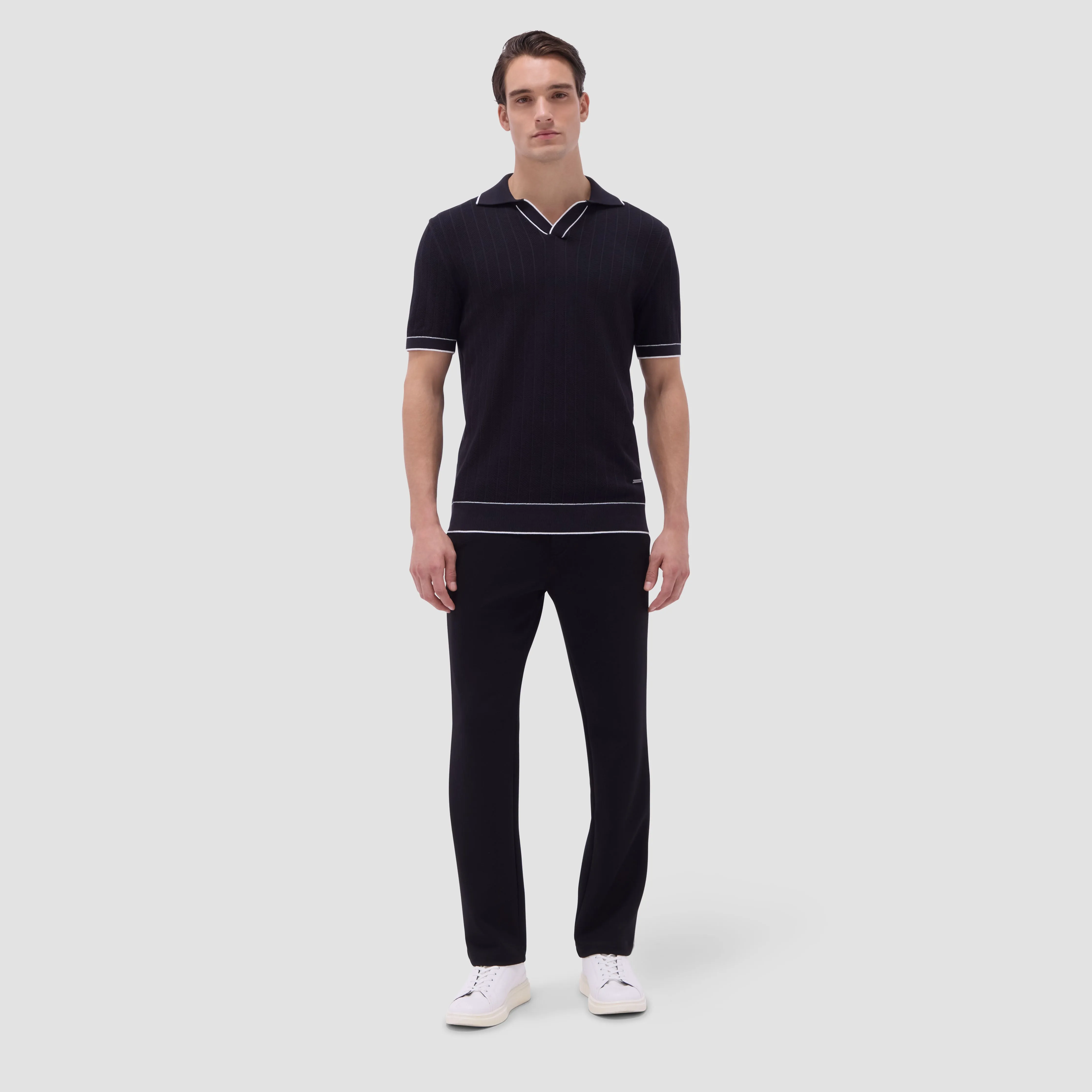 Wide Rib Short Sleeve Johnny Sweater sold by Bugatchi product image thumbnail 5