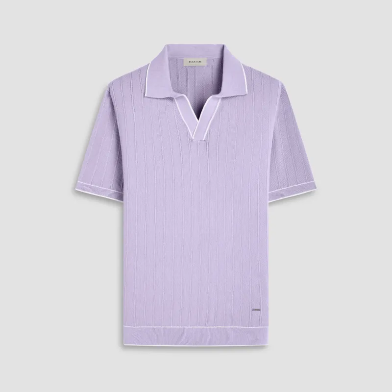 Wide Rib Short Sleeve Johnny Sweater sold by Bugatchi