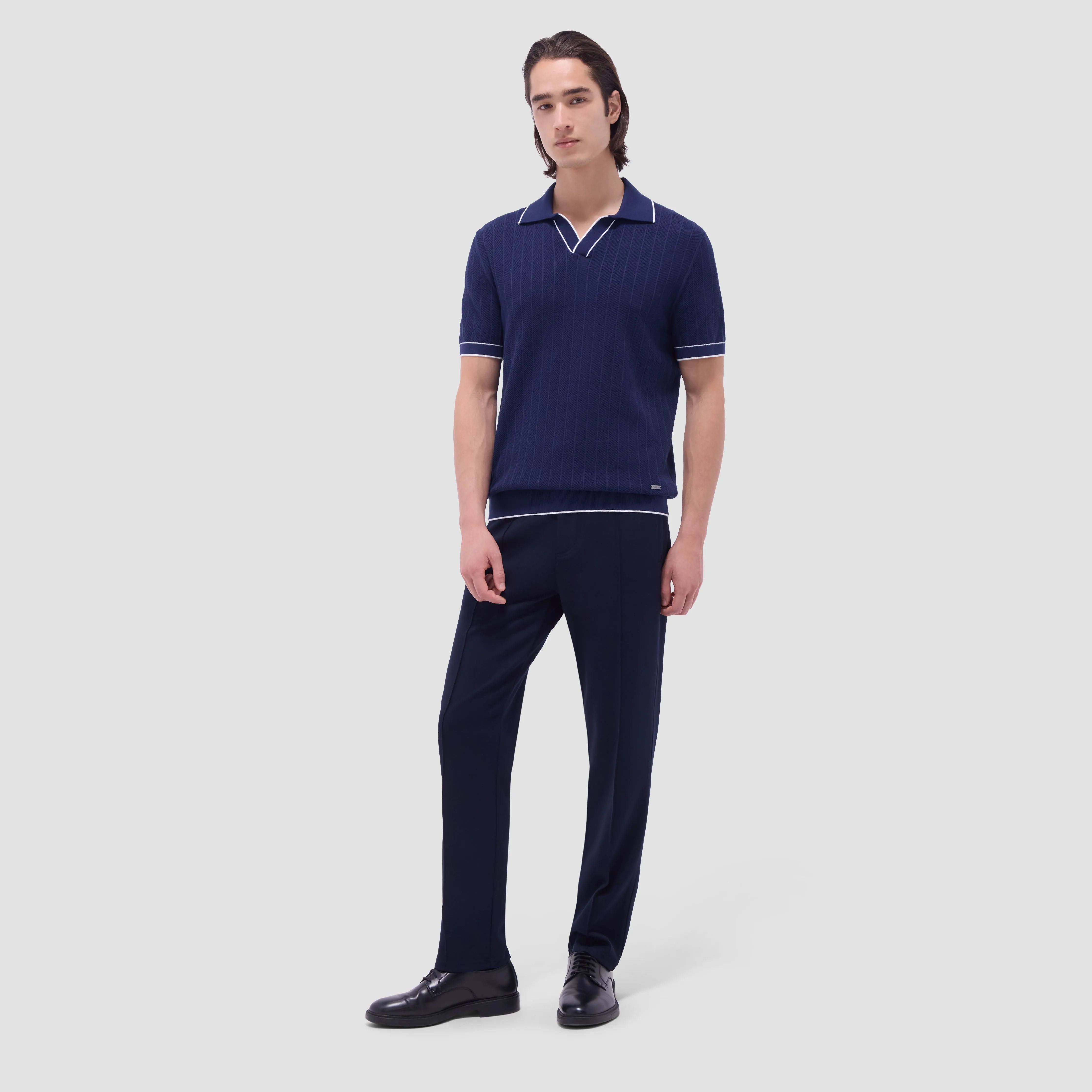 Wide Rib Short Sleeve Johnny Sweater sold by Bugatchi product image thumbnail 5