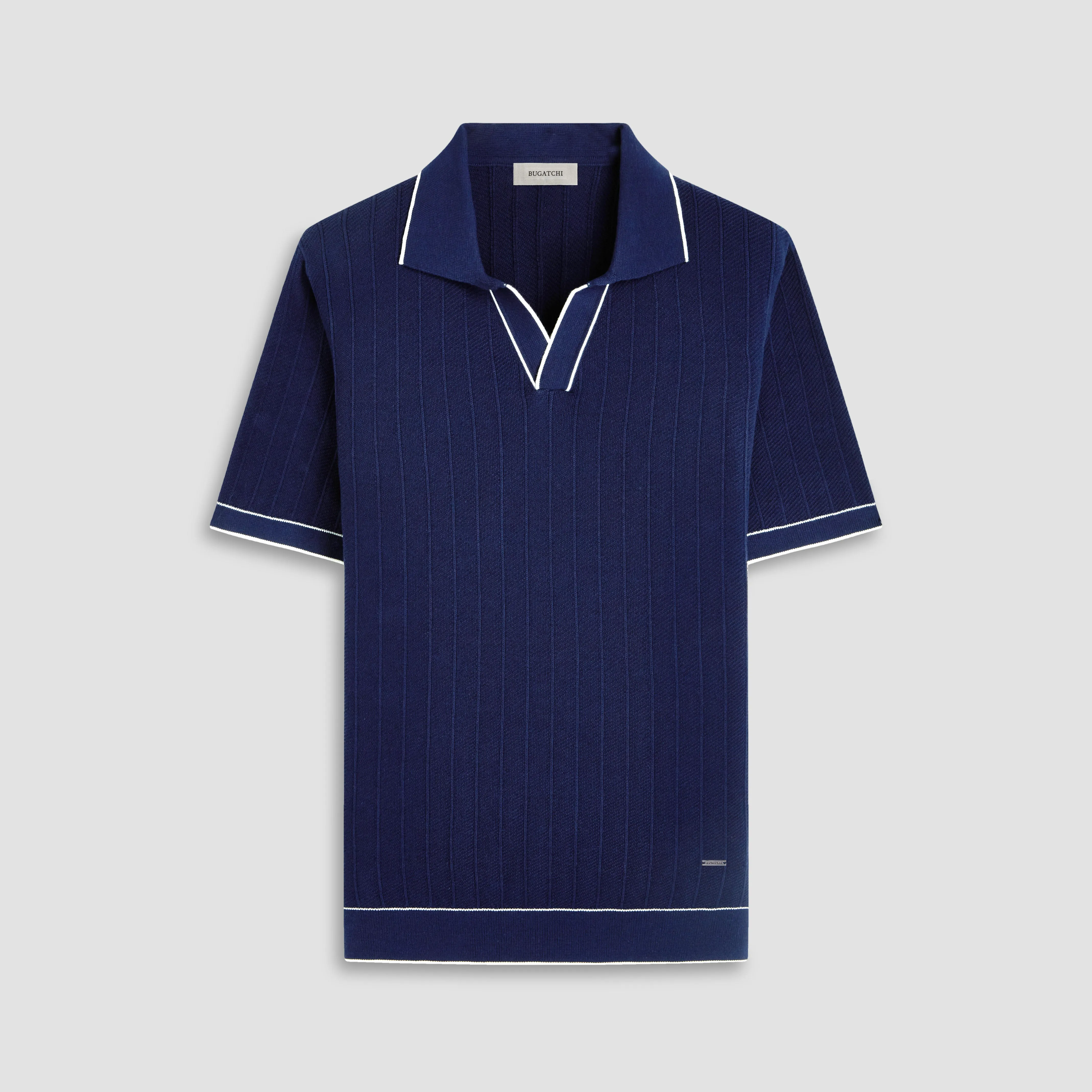 Wide Rib Short Sleeve Johnny Sweater sold by Bugatchi