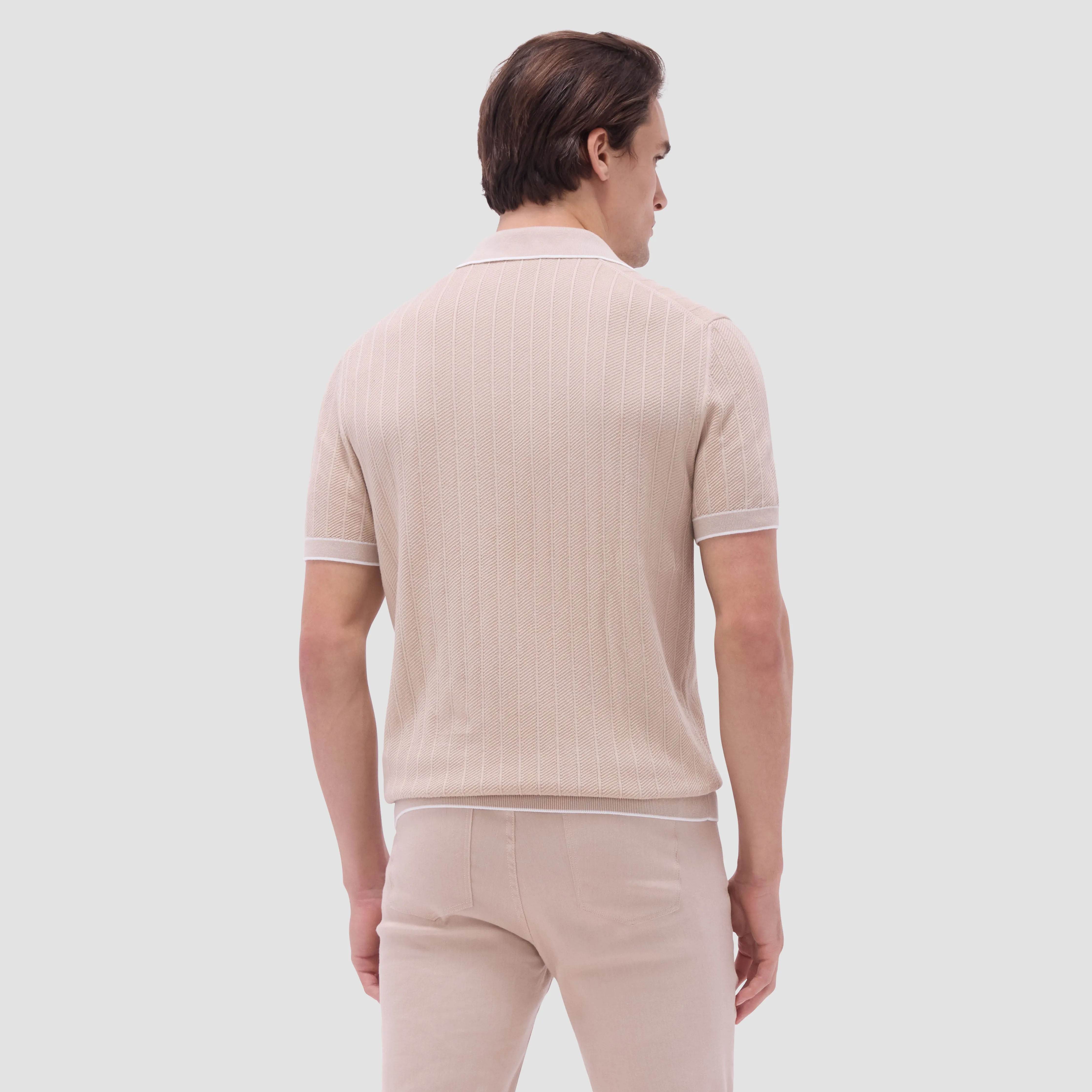 Wide Rib Short Sleeve Johnny Sweater sold by Bugatchi product image thumbnail 5