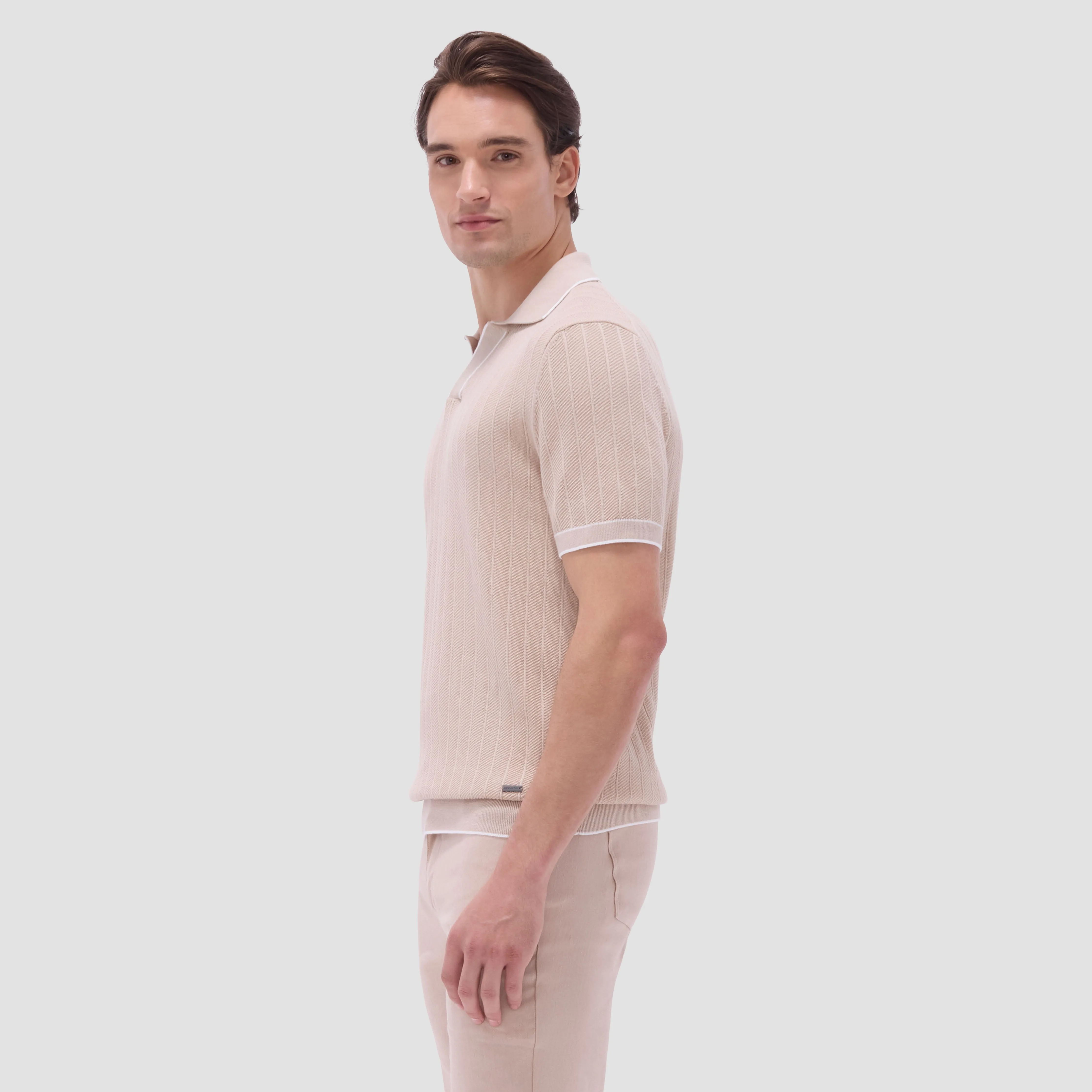 Wide Rib Short Sleeve Johnny Sweater sold by Bugatchi product image thumbnail 4