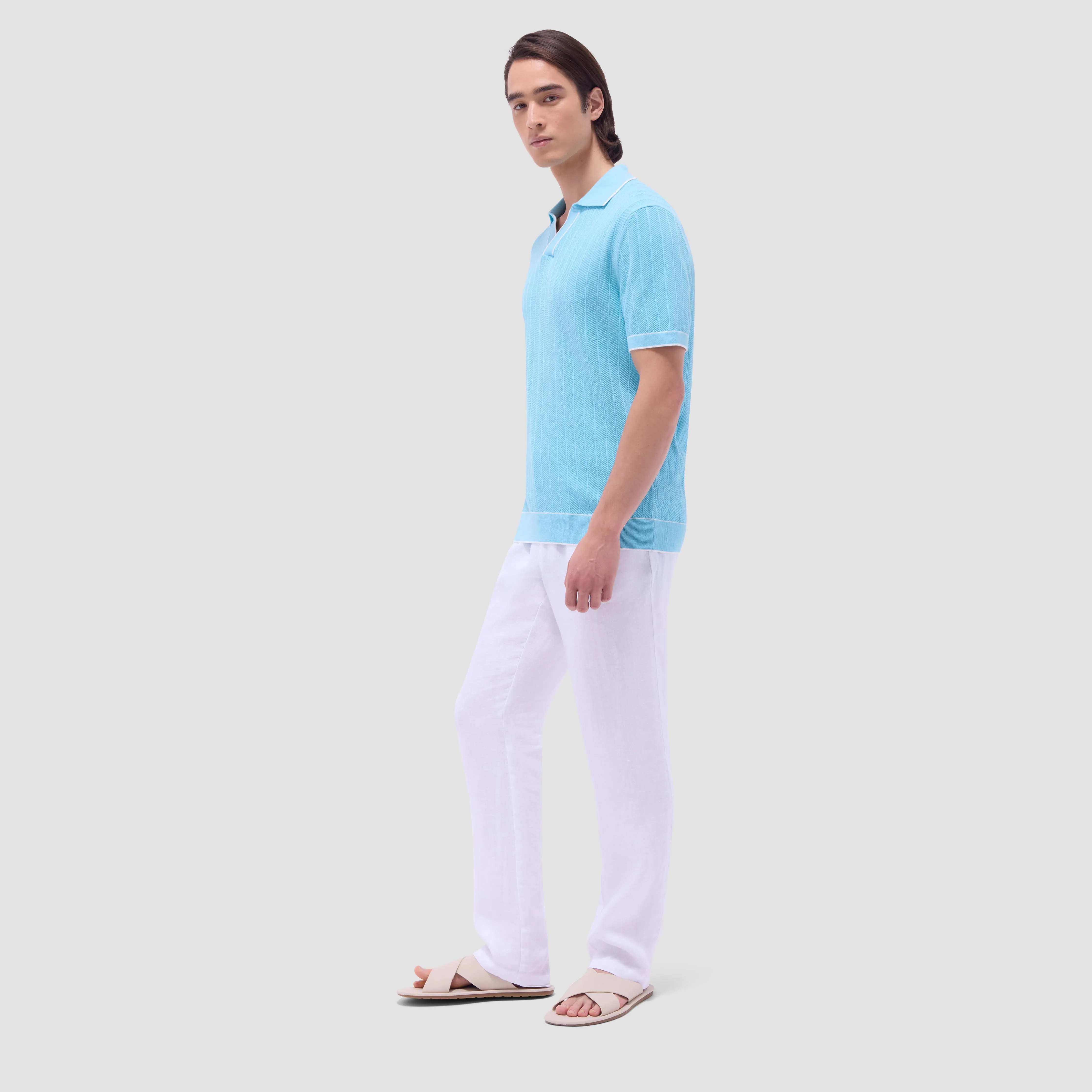 Wide Rib Short Sleeve Johnny Sweater sold by Bugatchi product image thumbnail 5