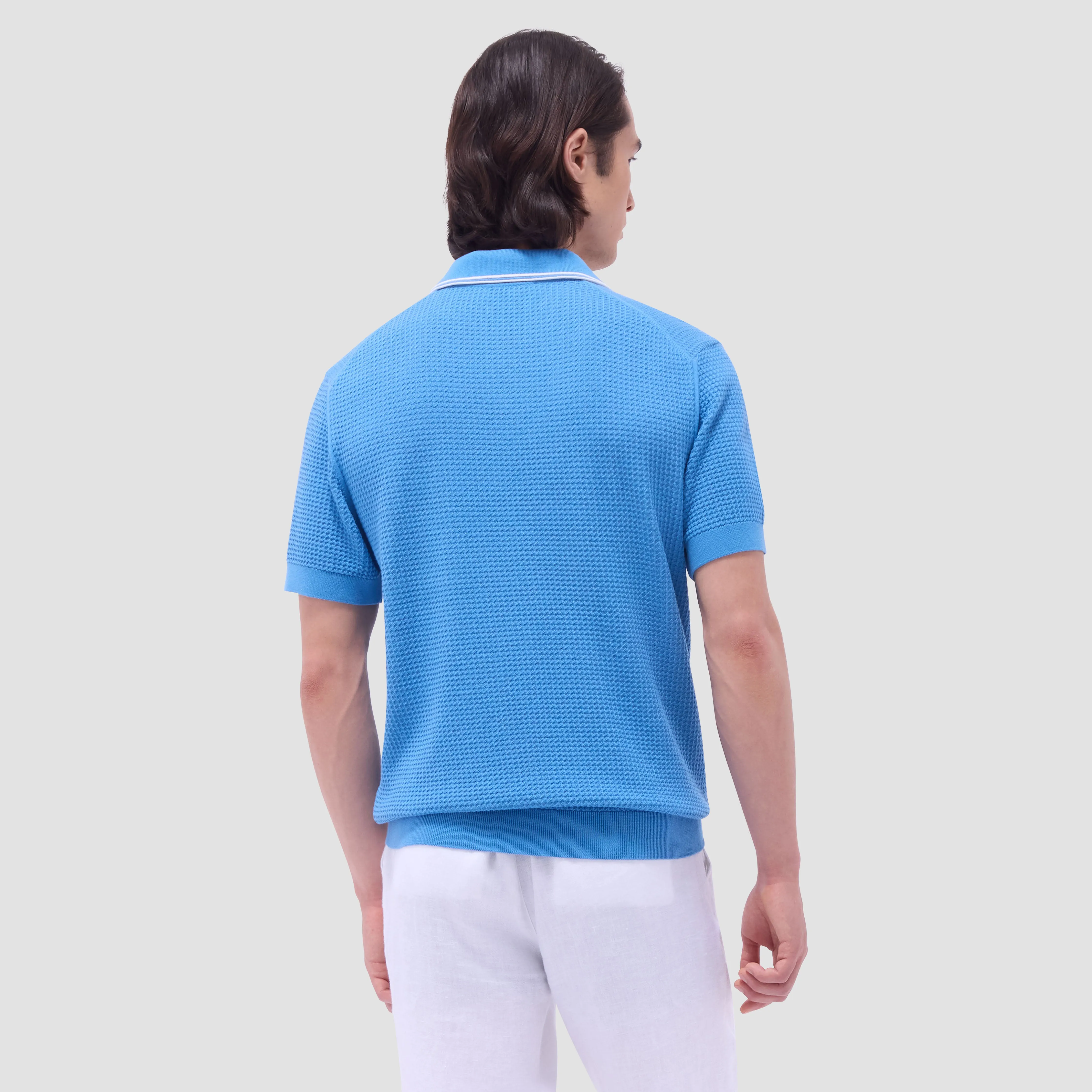 Seed Rib Short Sleeve Johnny Sweater sold by Bugatchi product image thumbnail 4