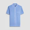 Textured Geometric Short-Sleeve Knit Shirt sold by Bugatchi