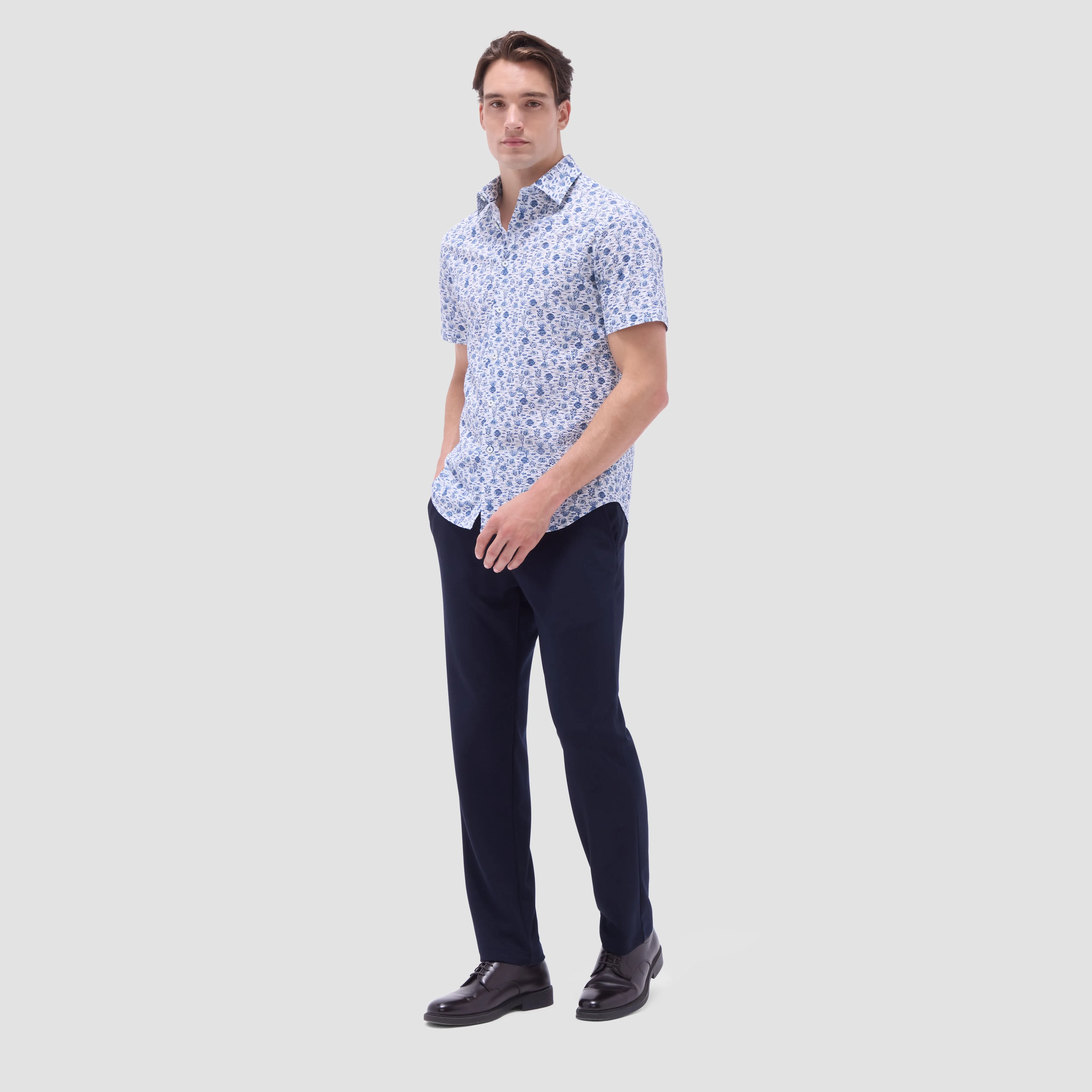 Orson Marine Life Seersucker Short-Sleeve Shirt sold by Bugatchi product image thumbnail 5