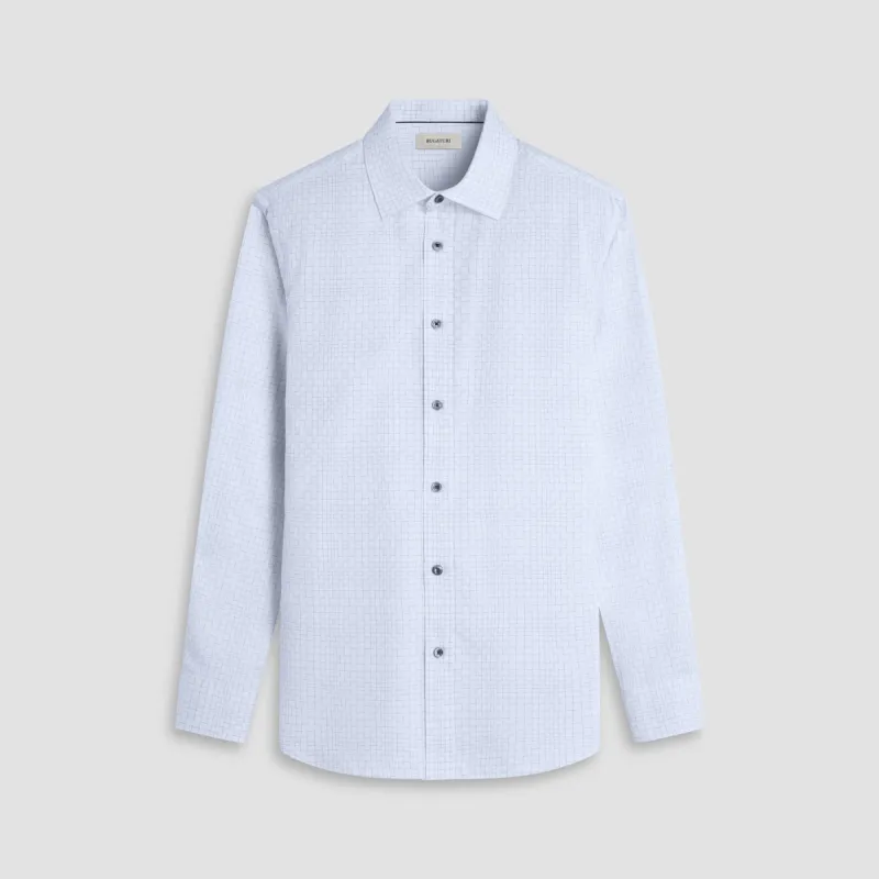 Julian Grid Check Jacquard Shirt sold by Bugatchi