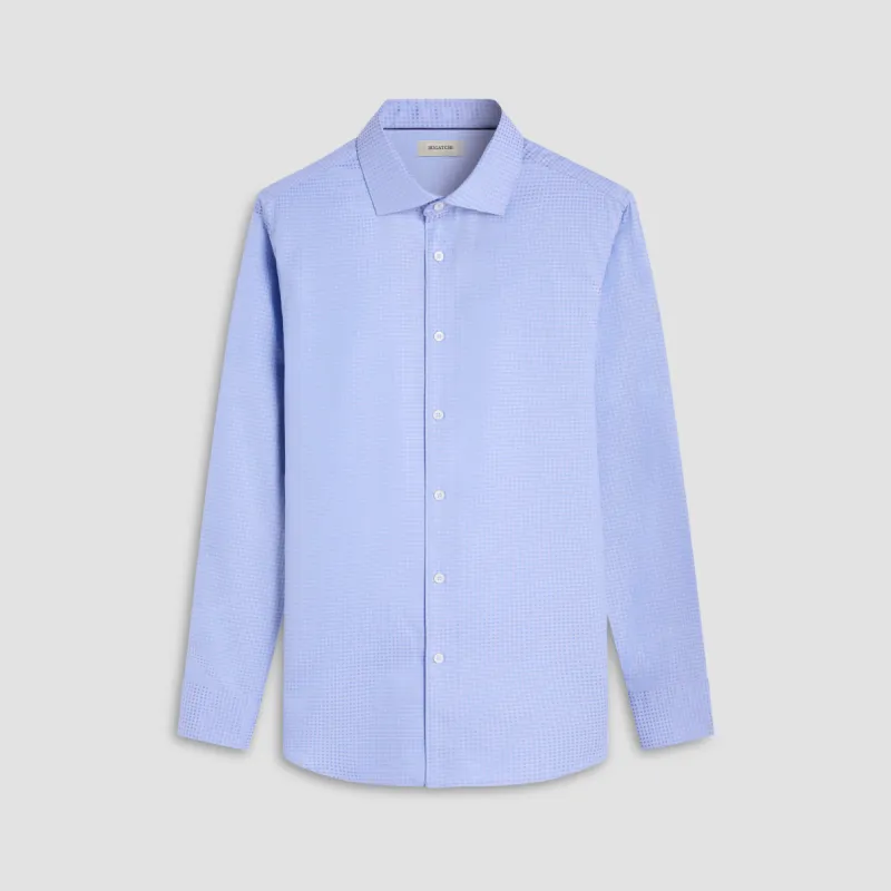 Axel Micro Check Jacquard Shirt sold by Bugatchi
