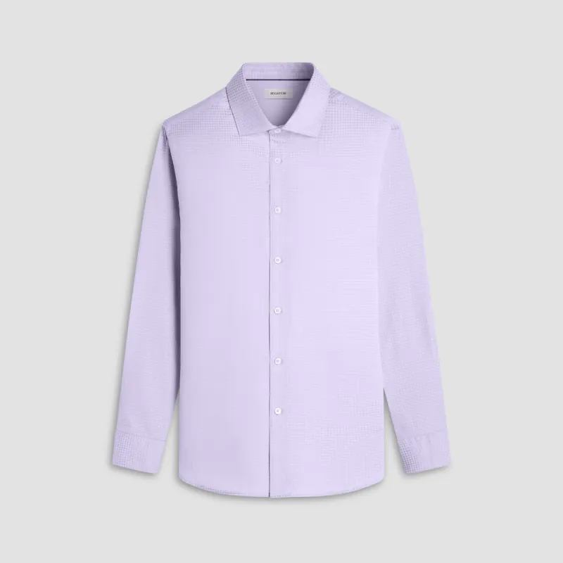 Axel Micro Check Jacquard Shirt sold by Bugatchi