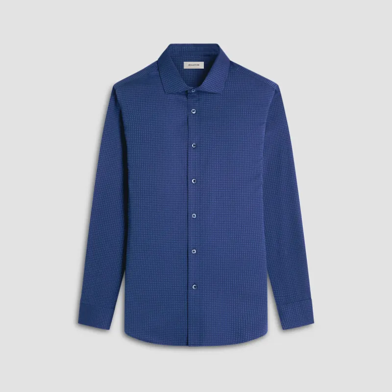Axel Micro Check Jacquard Shirt sold by Bugatchi