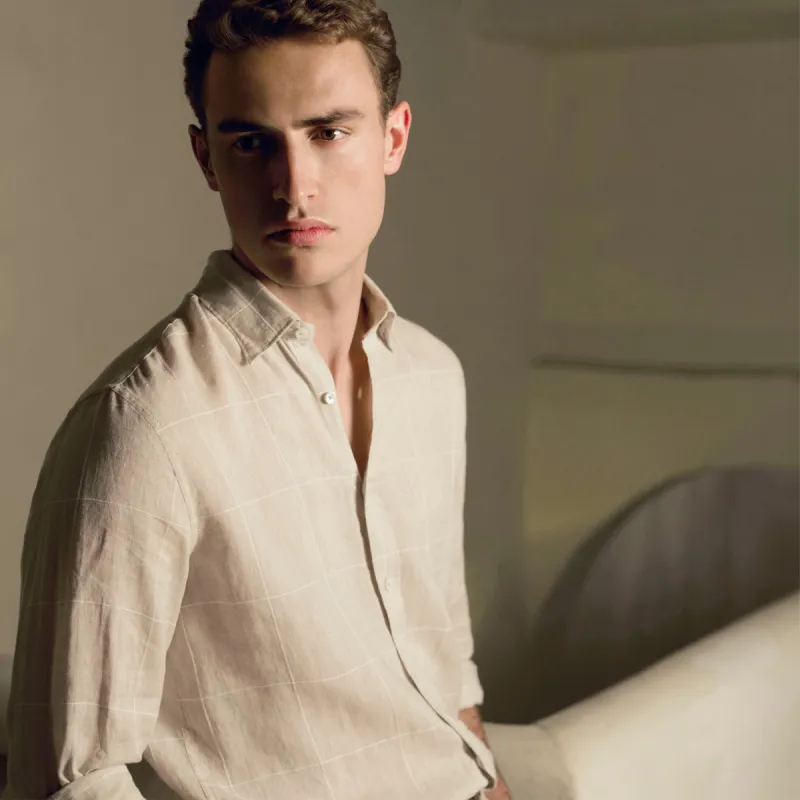 Karl Windowpane Shirt sold by Bugatchi