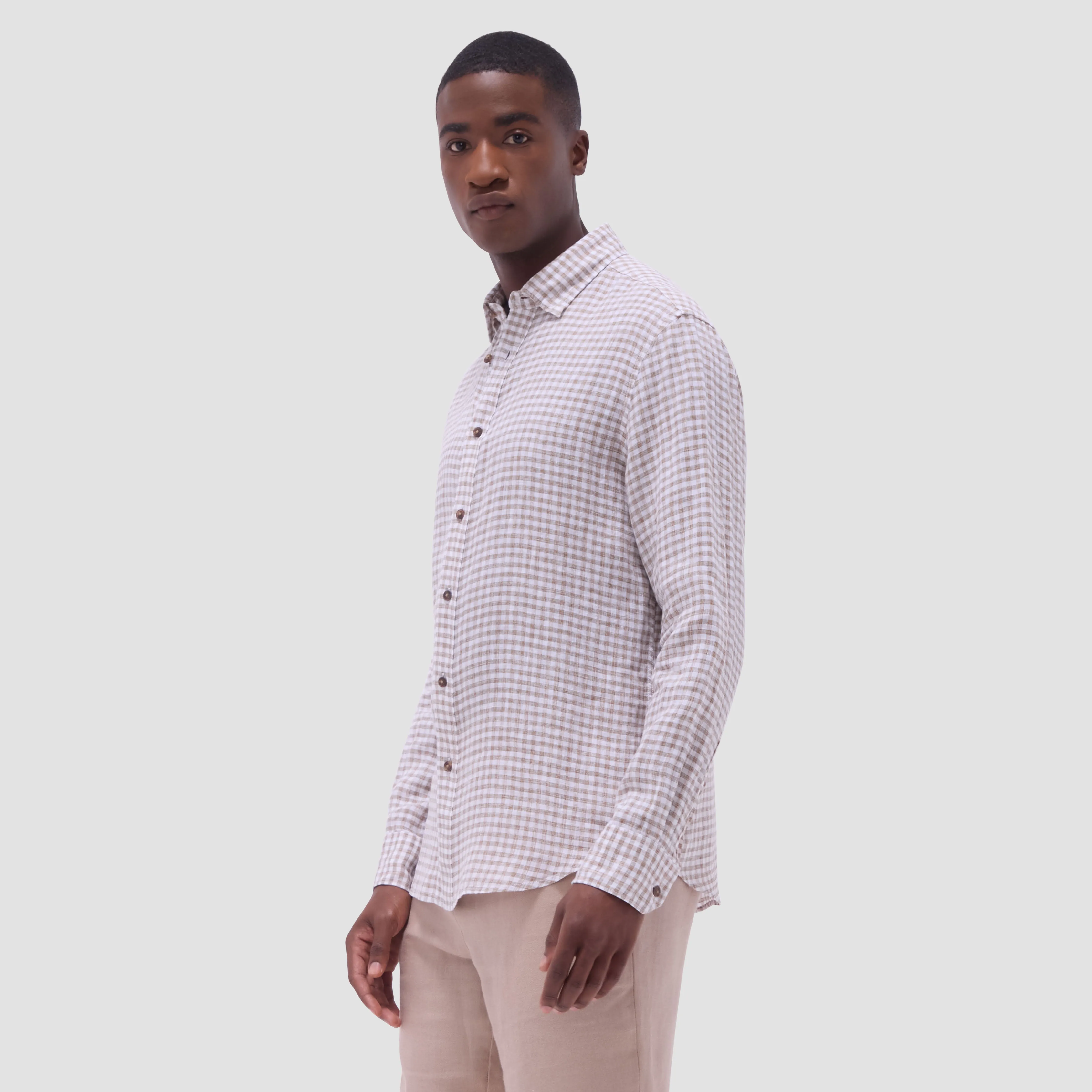 Karl Gingham Shirt sold by Bugatchi product image thumbnail 3