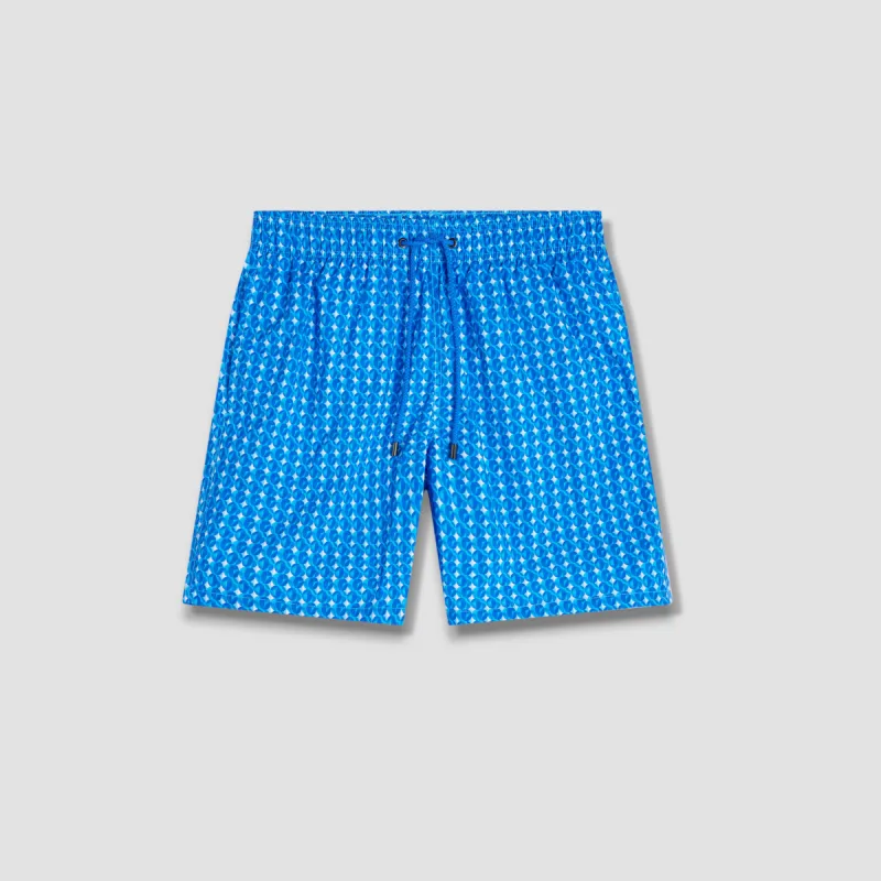 Cosmo Geometric Swim Trunks made by Bugatchi