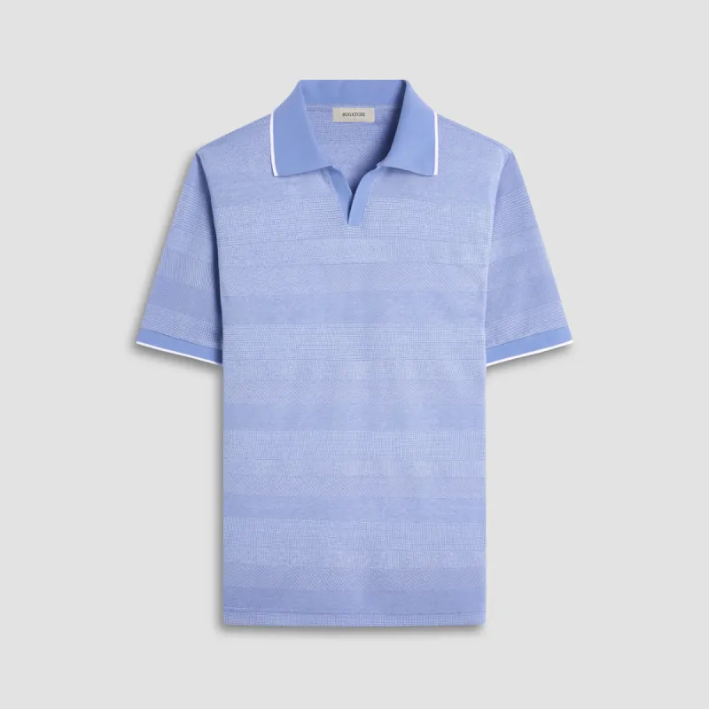 Mixed Media Johnny Collar Polo Shirt sold by Bugatchi