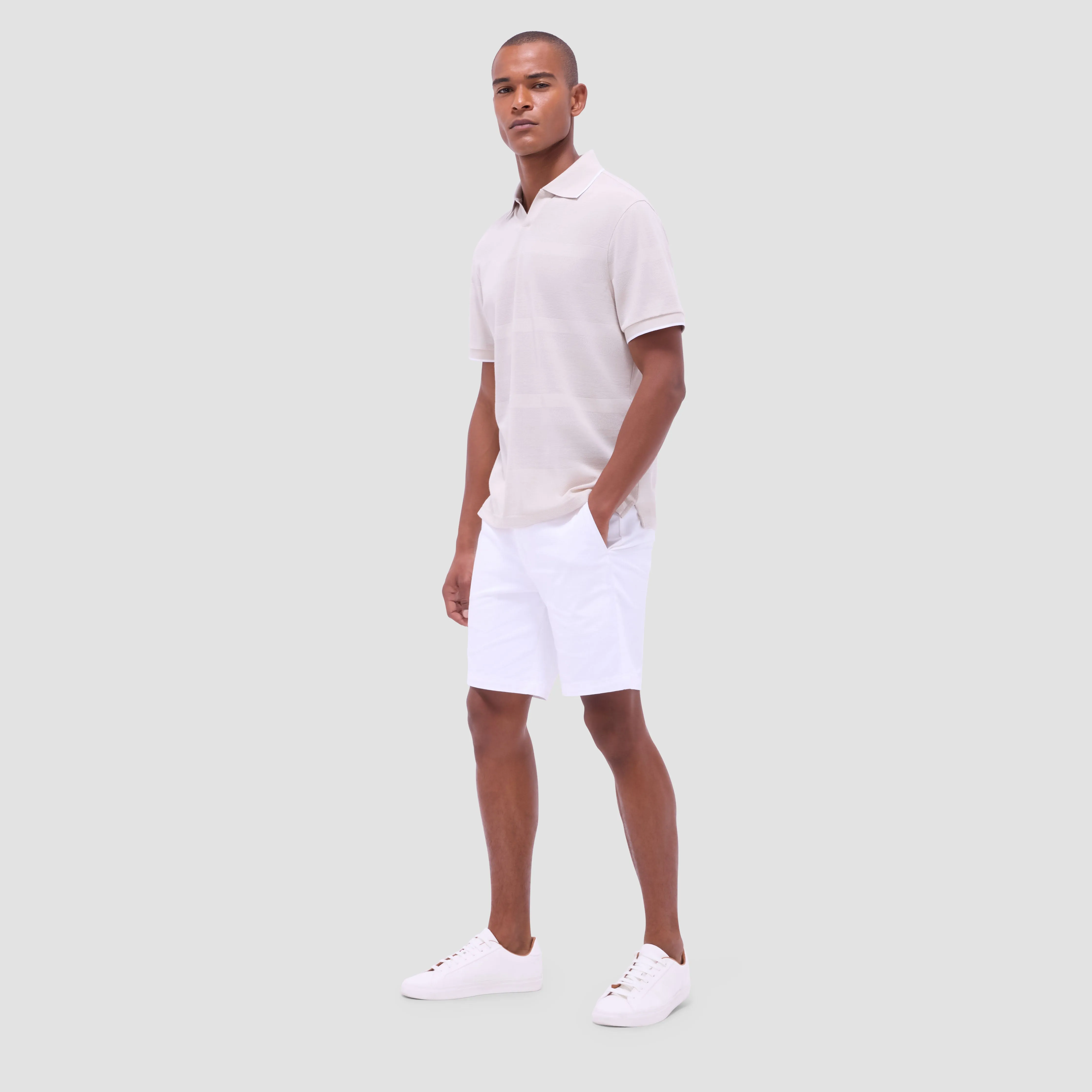 Mixed Media Johnny Collar Polo Shirt sold by Bugatchi product image thumbnail 5