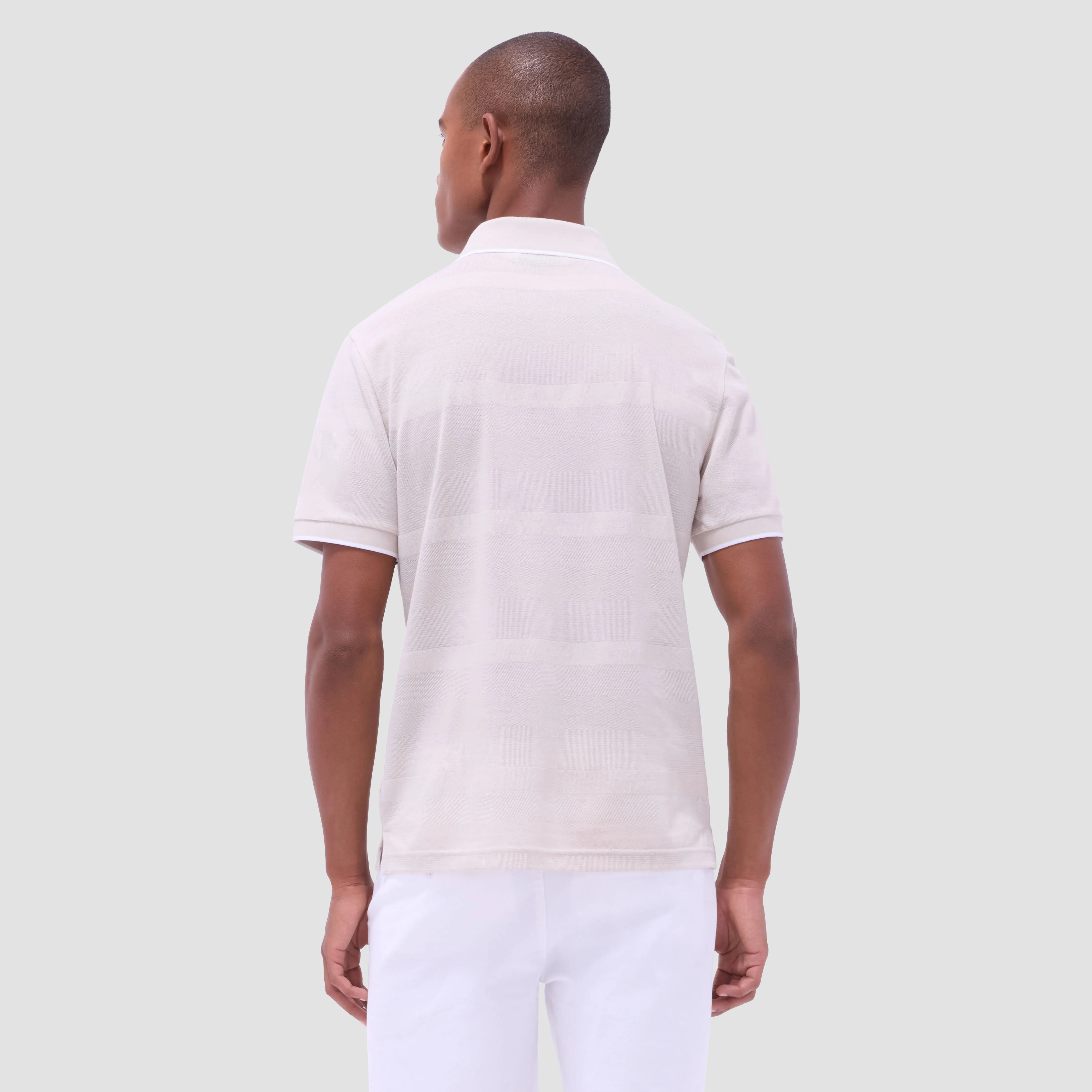 Mixed Media Johnny Collar Polo Shirt sold by Bugatchi product image thumbnail 4