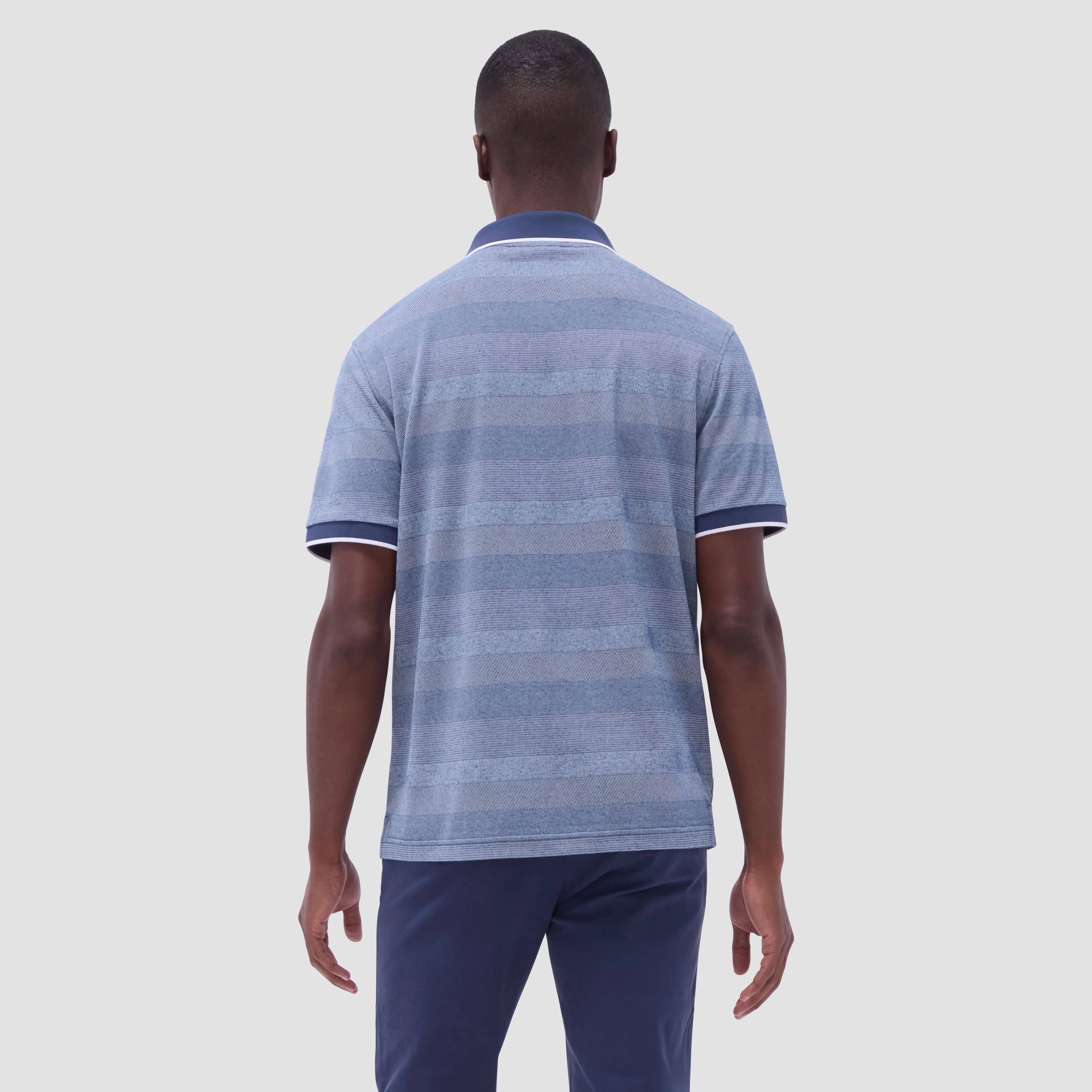 Mixed Media Johnny Collar Polo Shirt sold by Bugatchi product image thumbnail 5