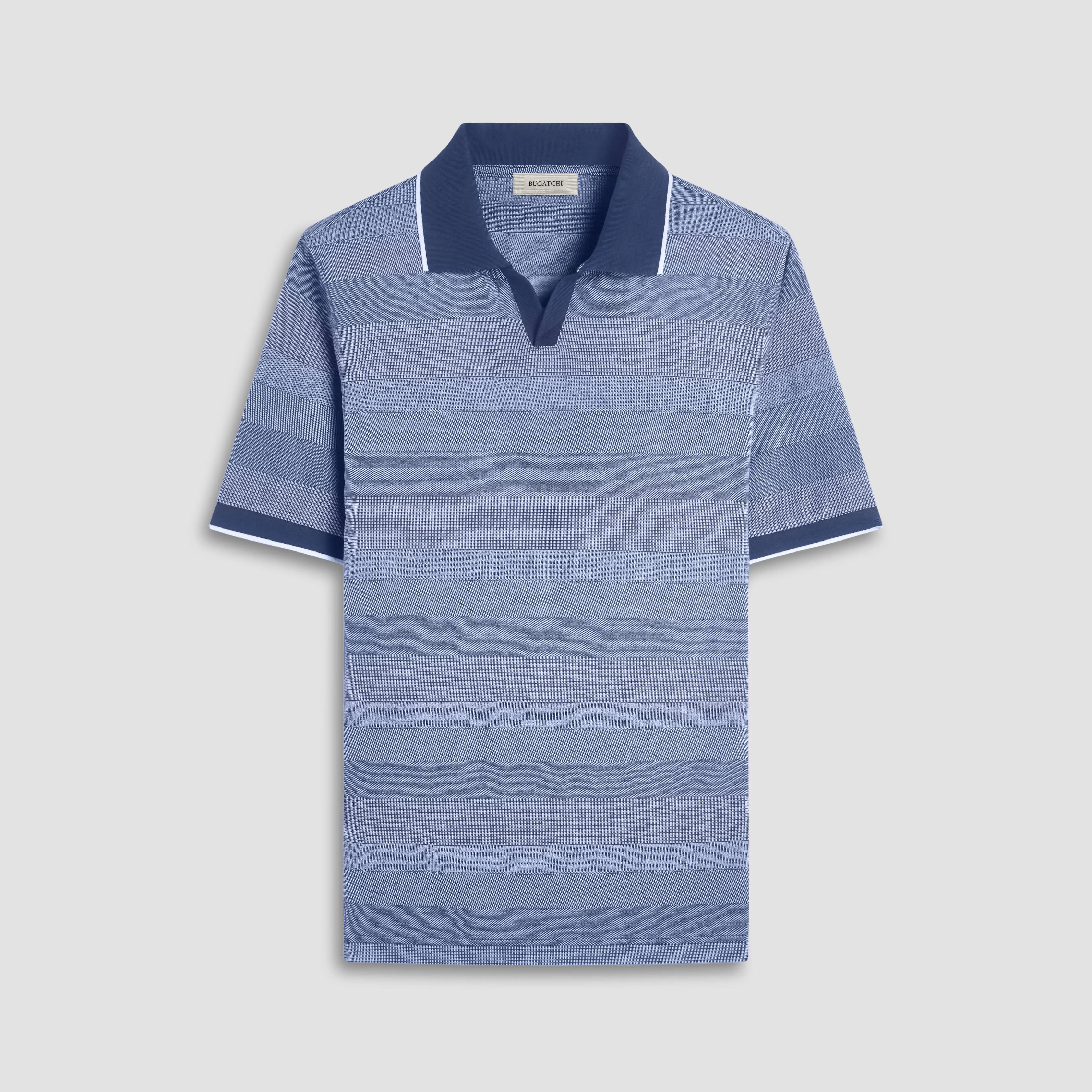 Mixed Media Johnny Collar Polo Shirt sold by Bugatchi product image thumbnail 2