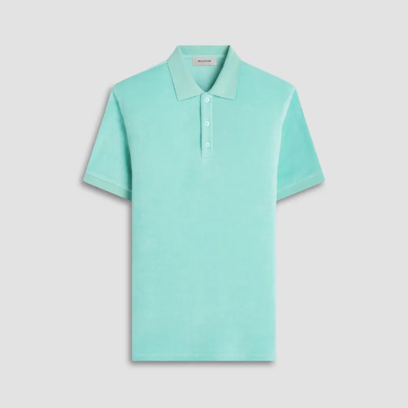 French Terry Polo Shirt sold by Bugatchi