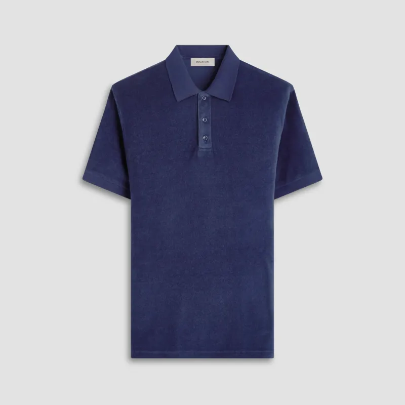 French Terry Polo Shirt sold by Bugatchi