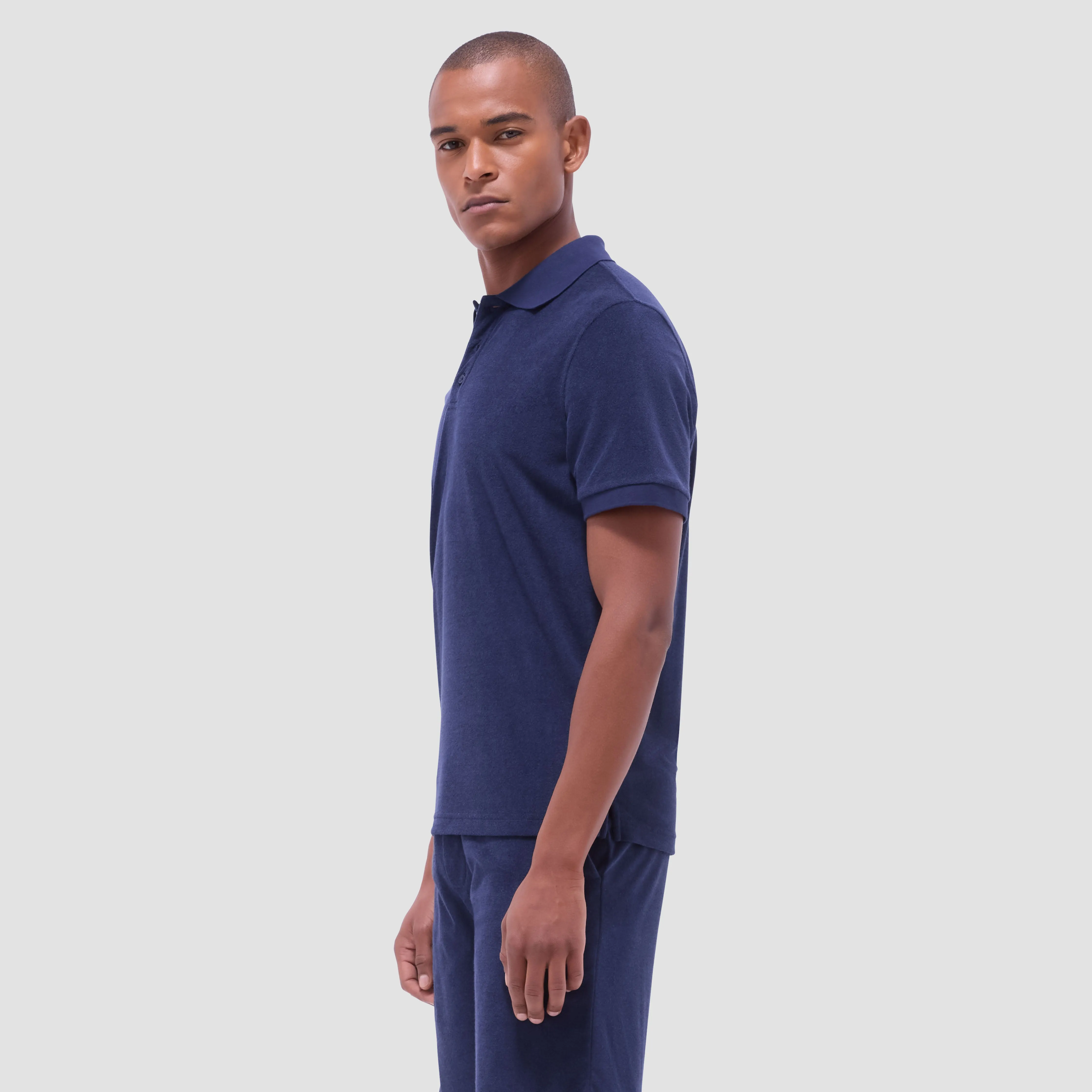 French Terry Polo Shirt sold by Bugatchi product image thumbnail 3
