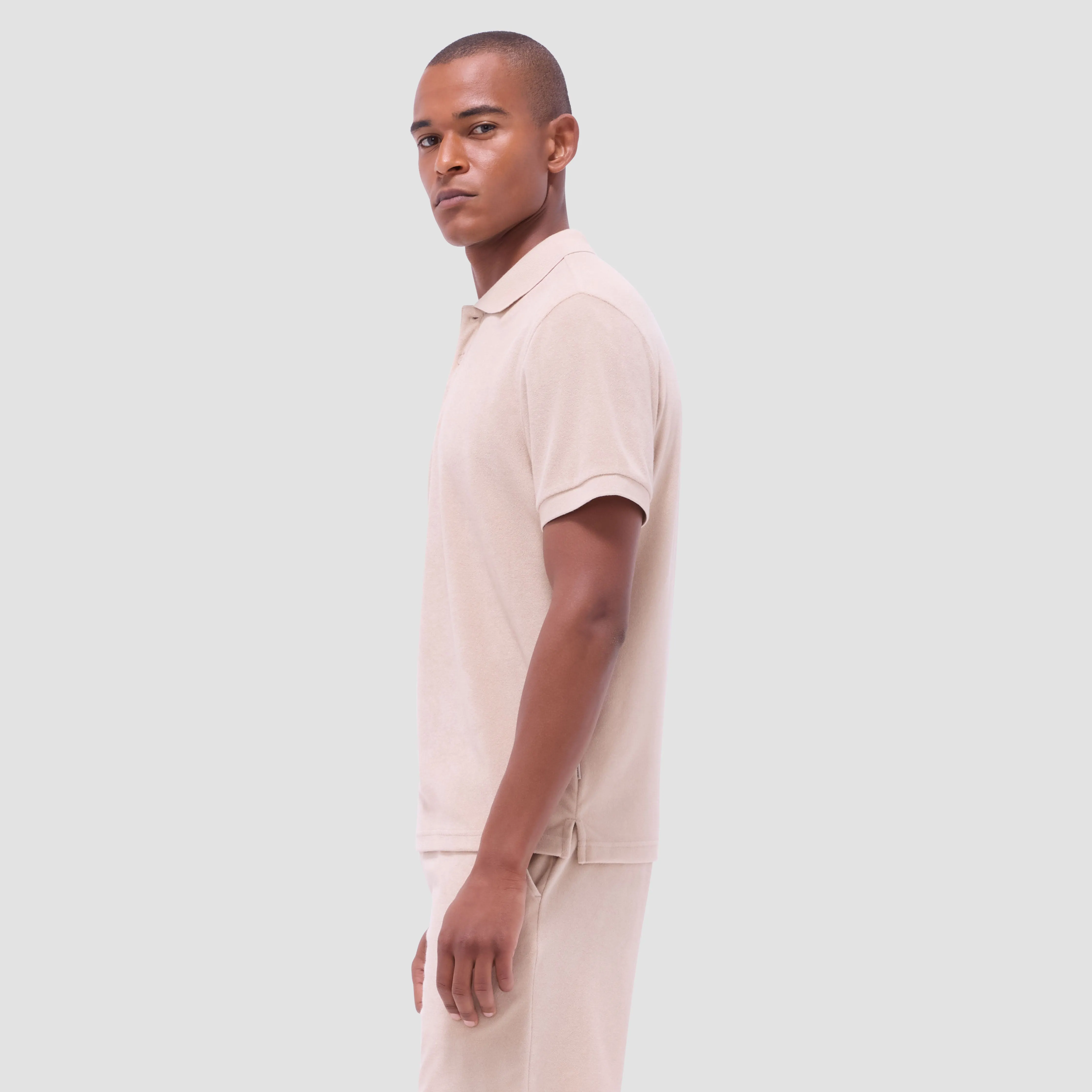 French Terry Polo Shirt sold by Bugatchi product image thumbnail 3