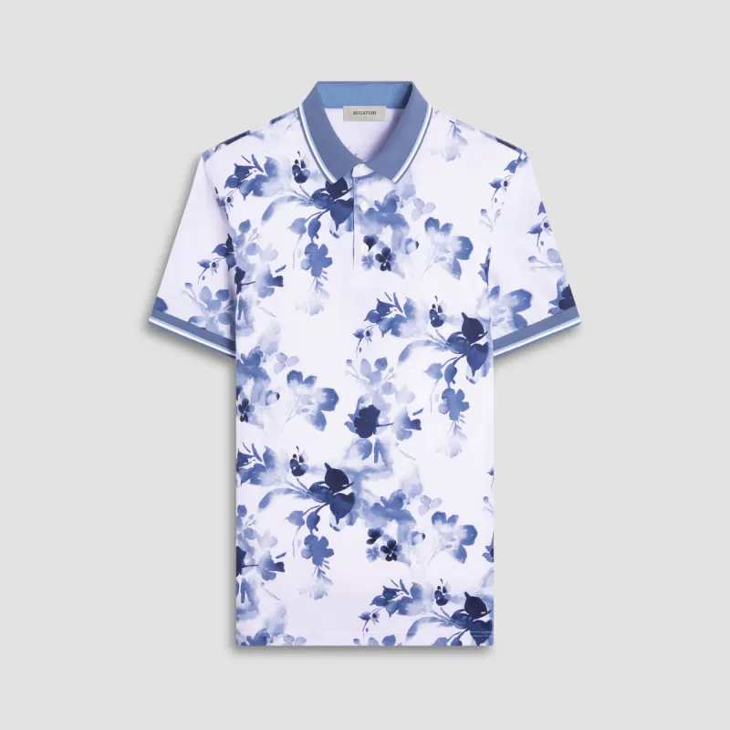 Watercolor Floral Polo Shirt sold by Bugatchi