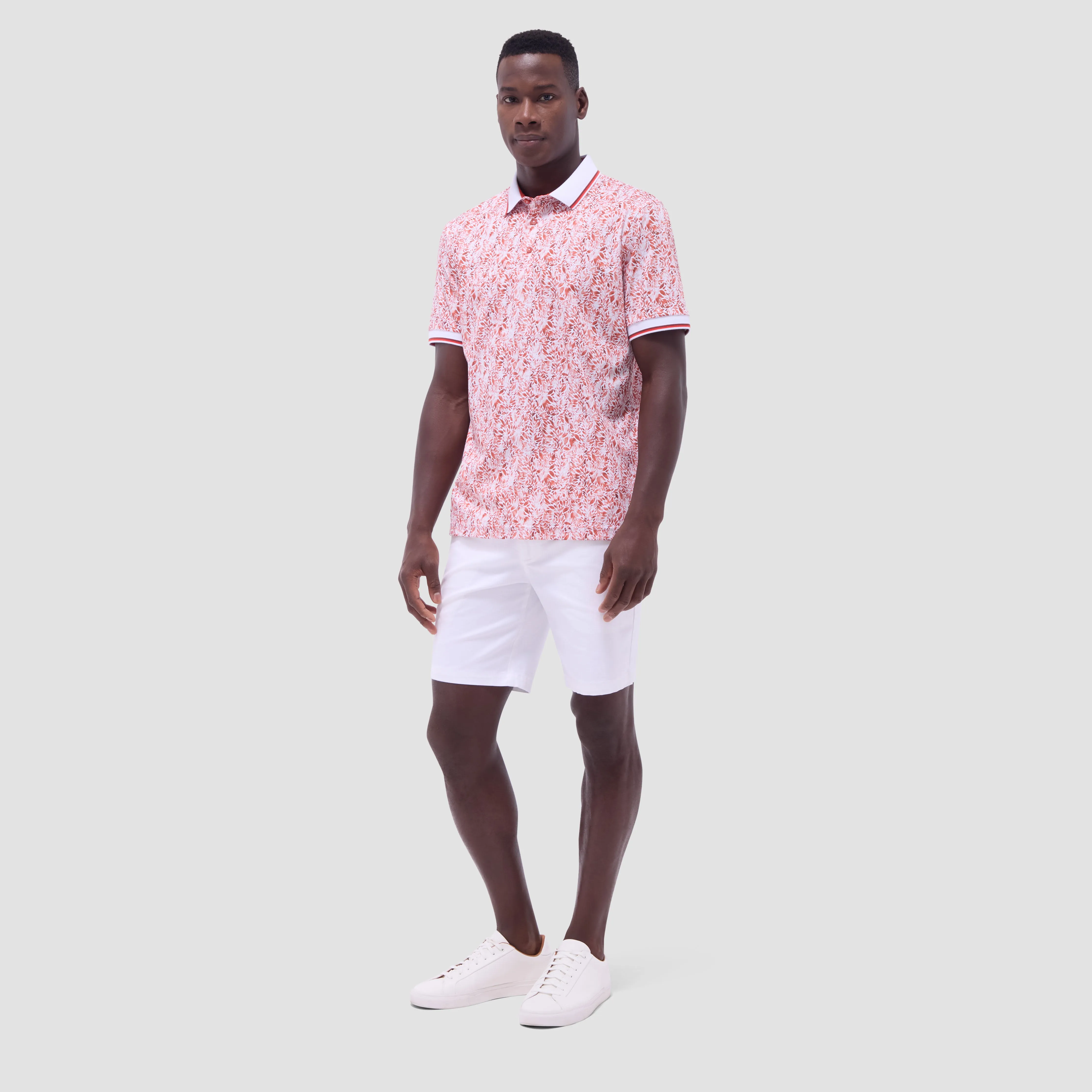 Leaf Print Polo Shirt sold by Bugatchi product image thumbnail 5