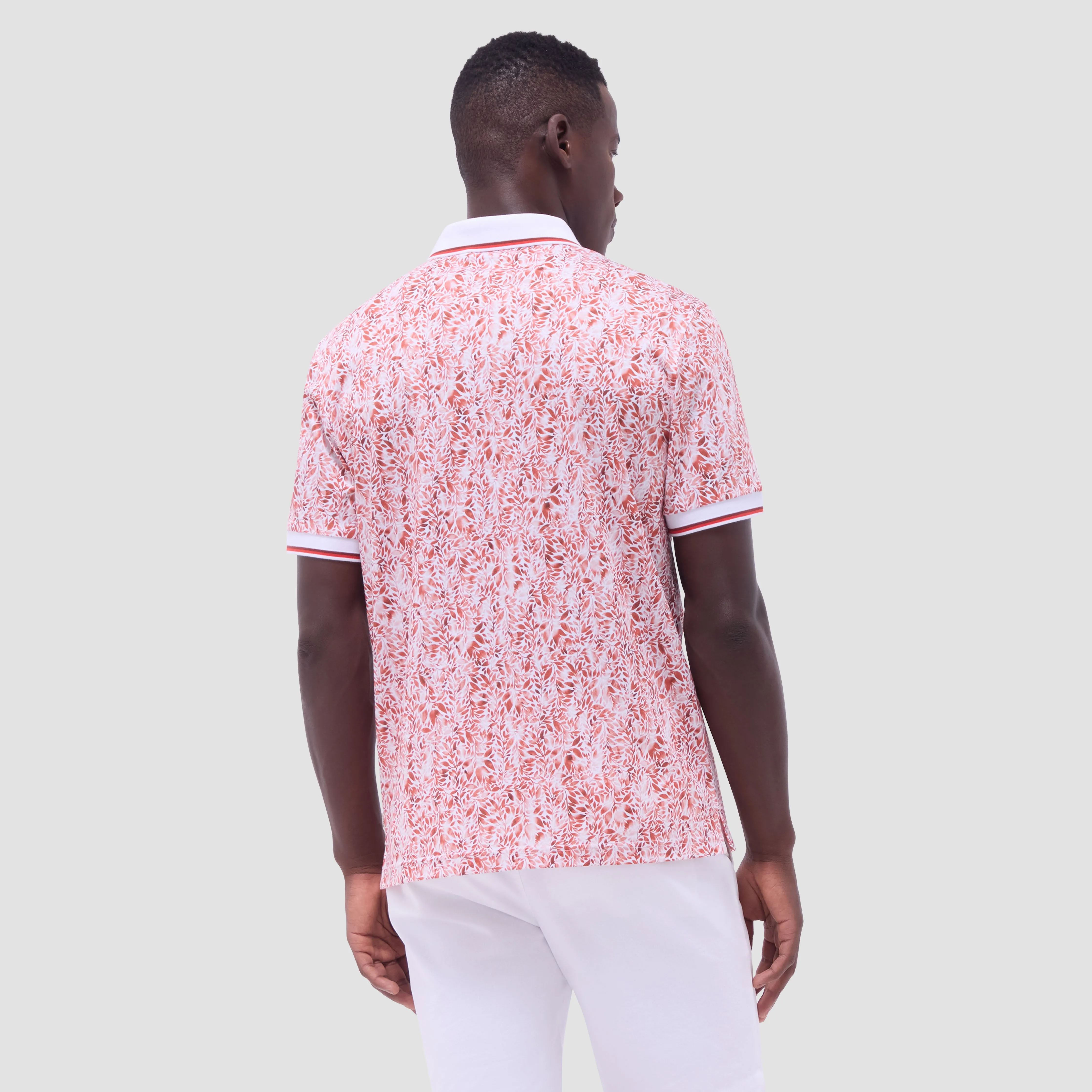 Leaf Print Polo Shirt sold by Bugatchi product image thumbnail 4