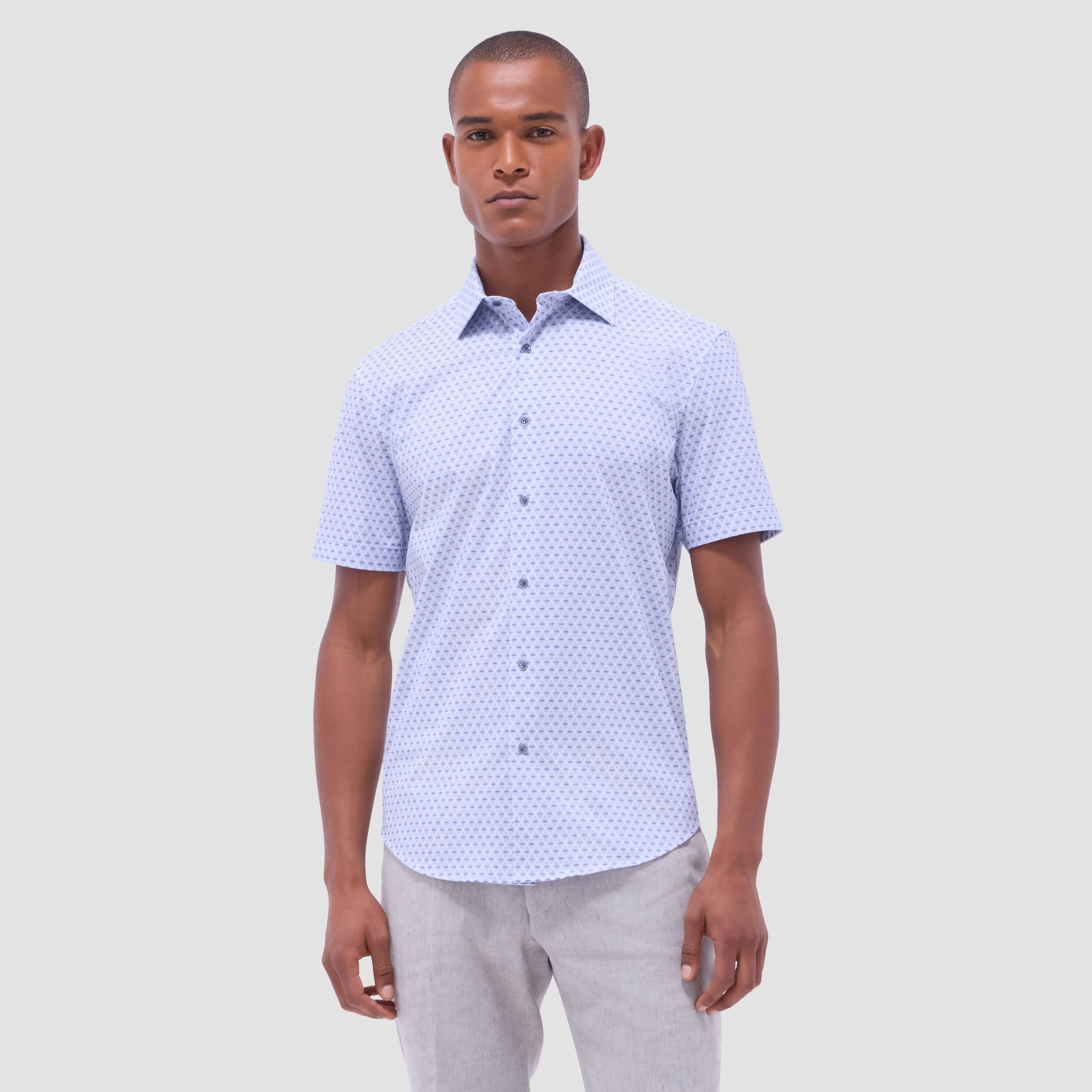 Miles Diamond OoohCotton Short-Sleeve Shirt sold by Bugatchi product image thumbnail 2