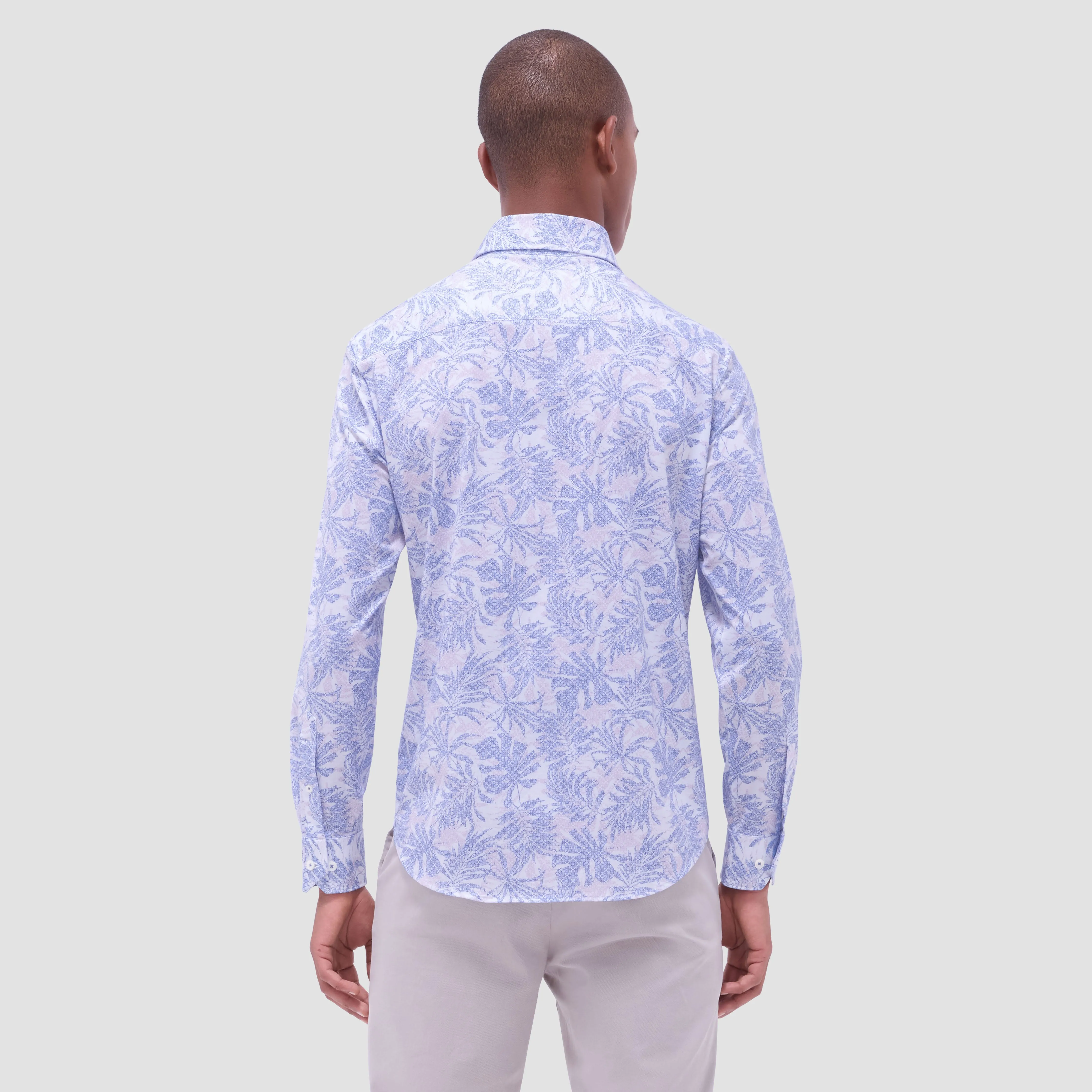 Devon Leaf Print OoohCotton Shirt sold by Bugatchi product image thumbnail 4