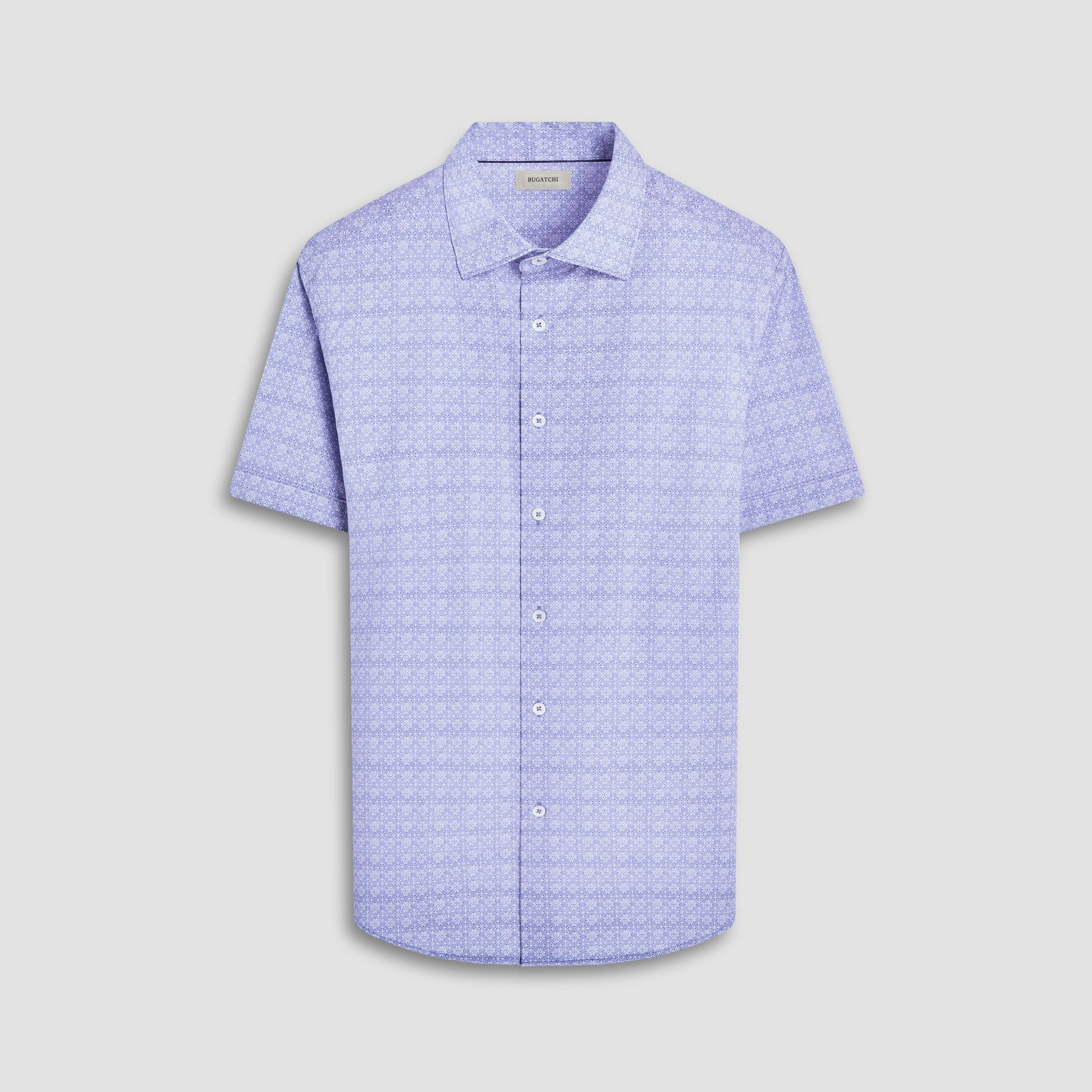 Miles Mosaic OoohCotton Short-Sleeve Shirt sold by Bugatchi