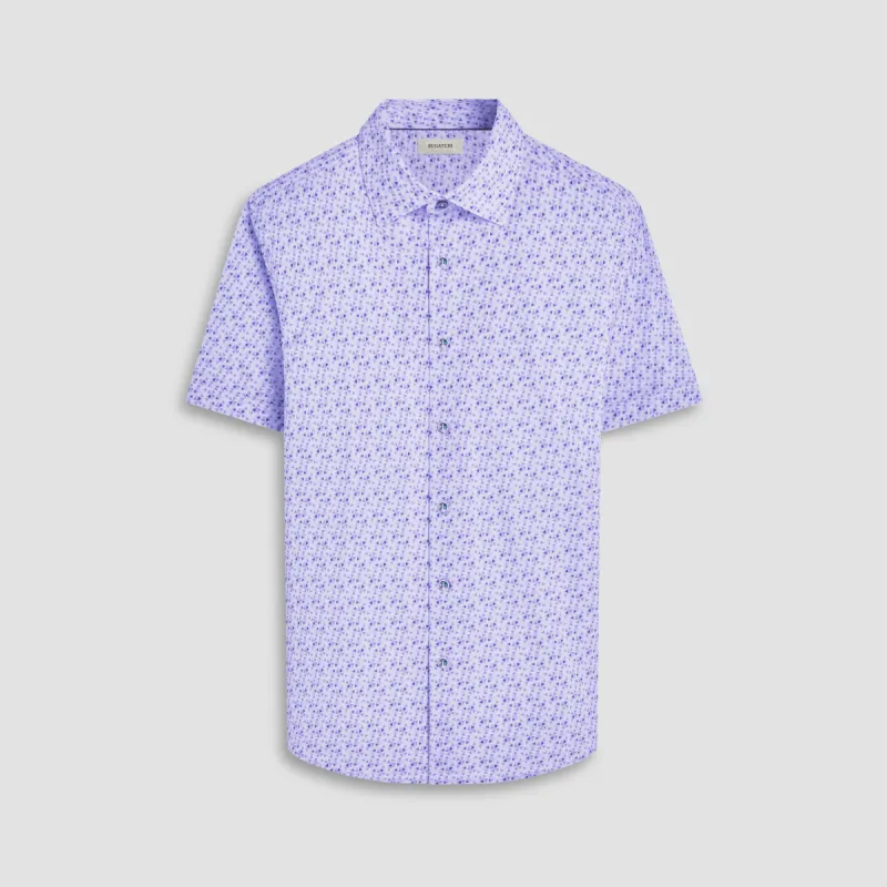 Miles Geometric OoohCotton Short-Sleeve Shirt sold by Bugatchi