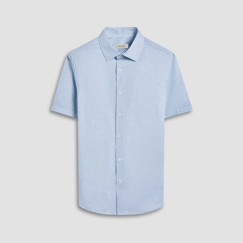 Miles Geometric OoohCotton Short-Sleeve Shirt sold by Bugatchi