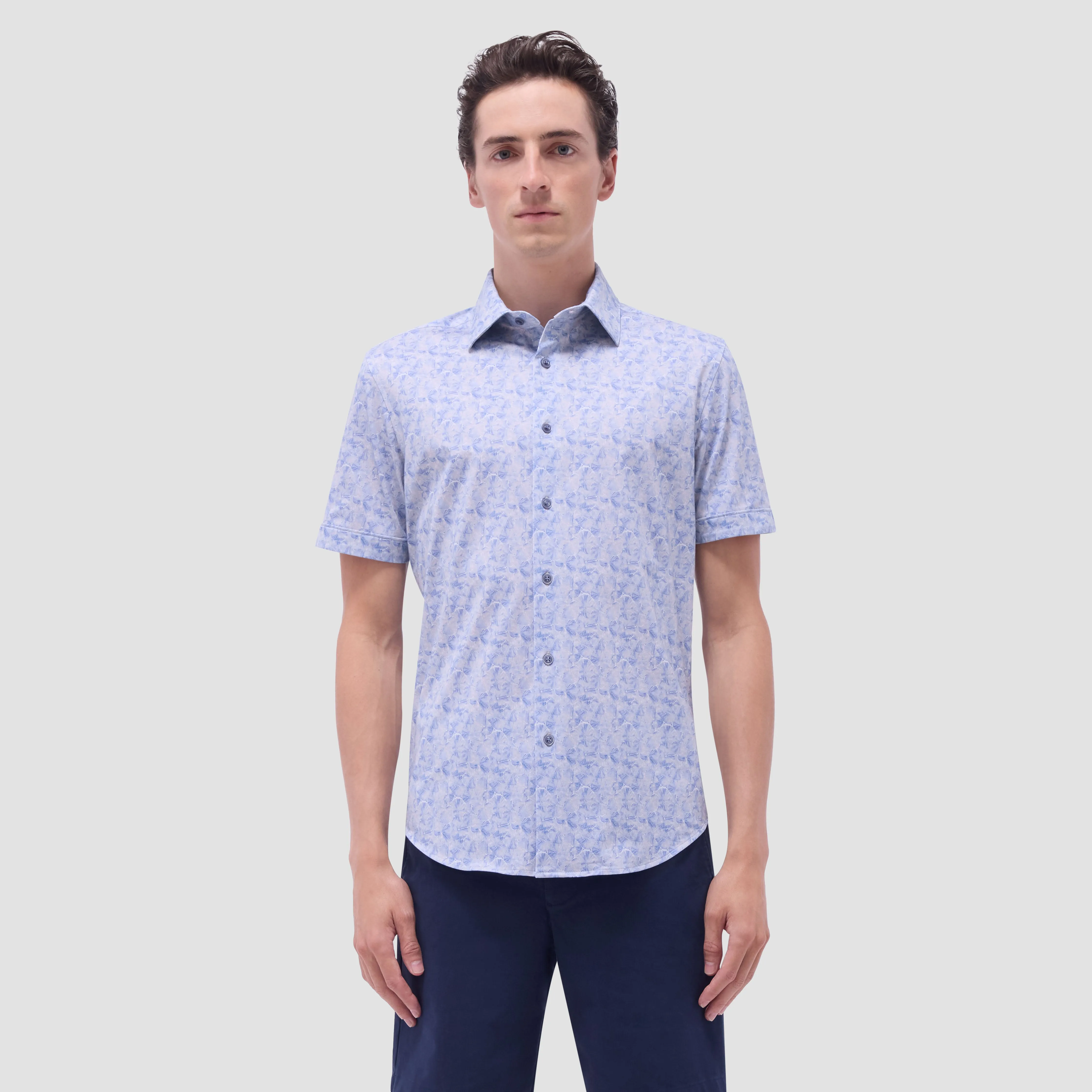 Miles Floral OoohCotton Short-Sleeve Shirt sold by Bugatchi product image thumbnail 2