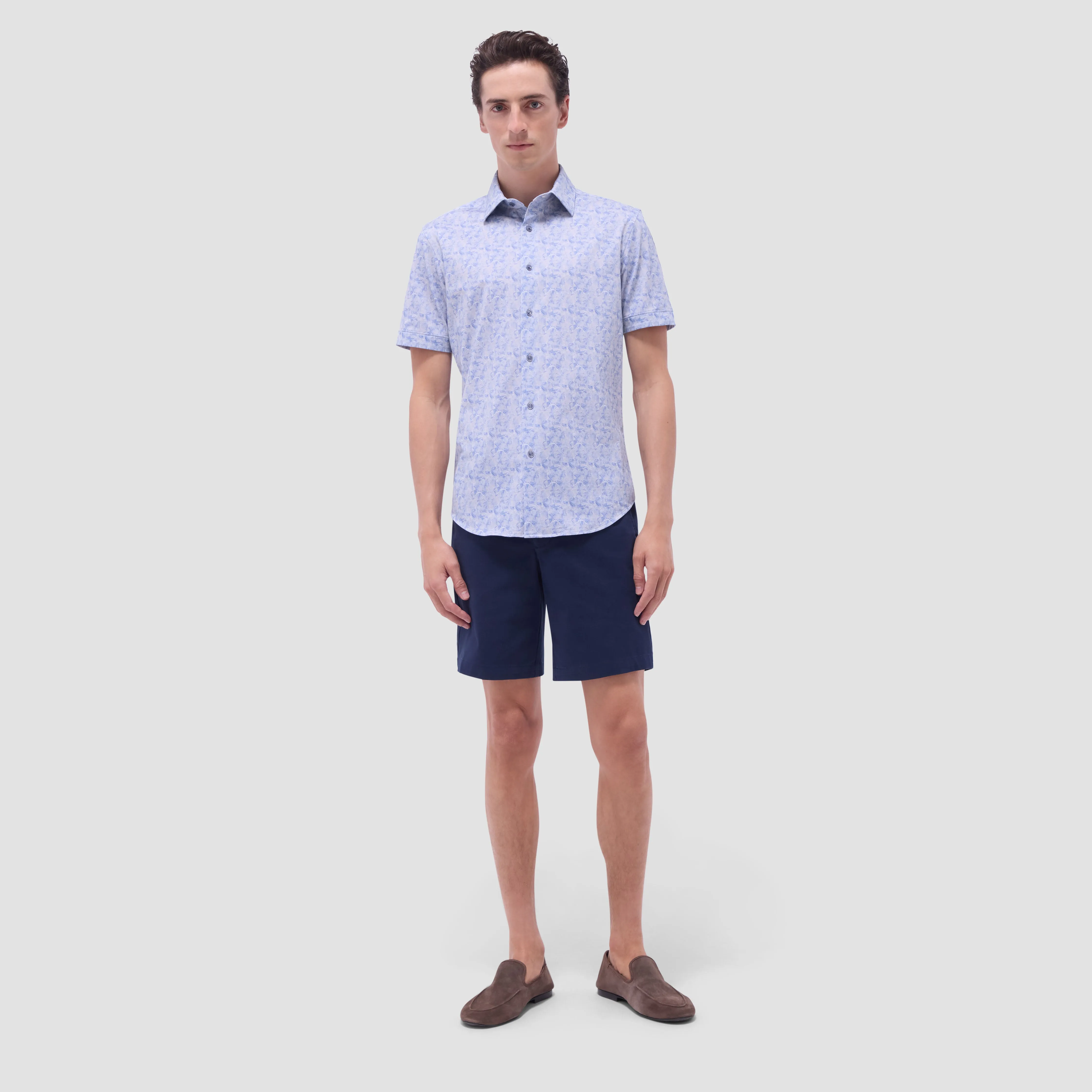 Miles Floral OoohCotton Short-Sleeve Shirt sold by Bugatchi product image thumbnail 5