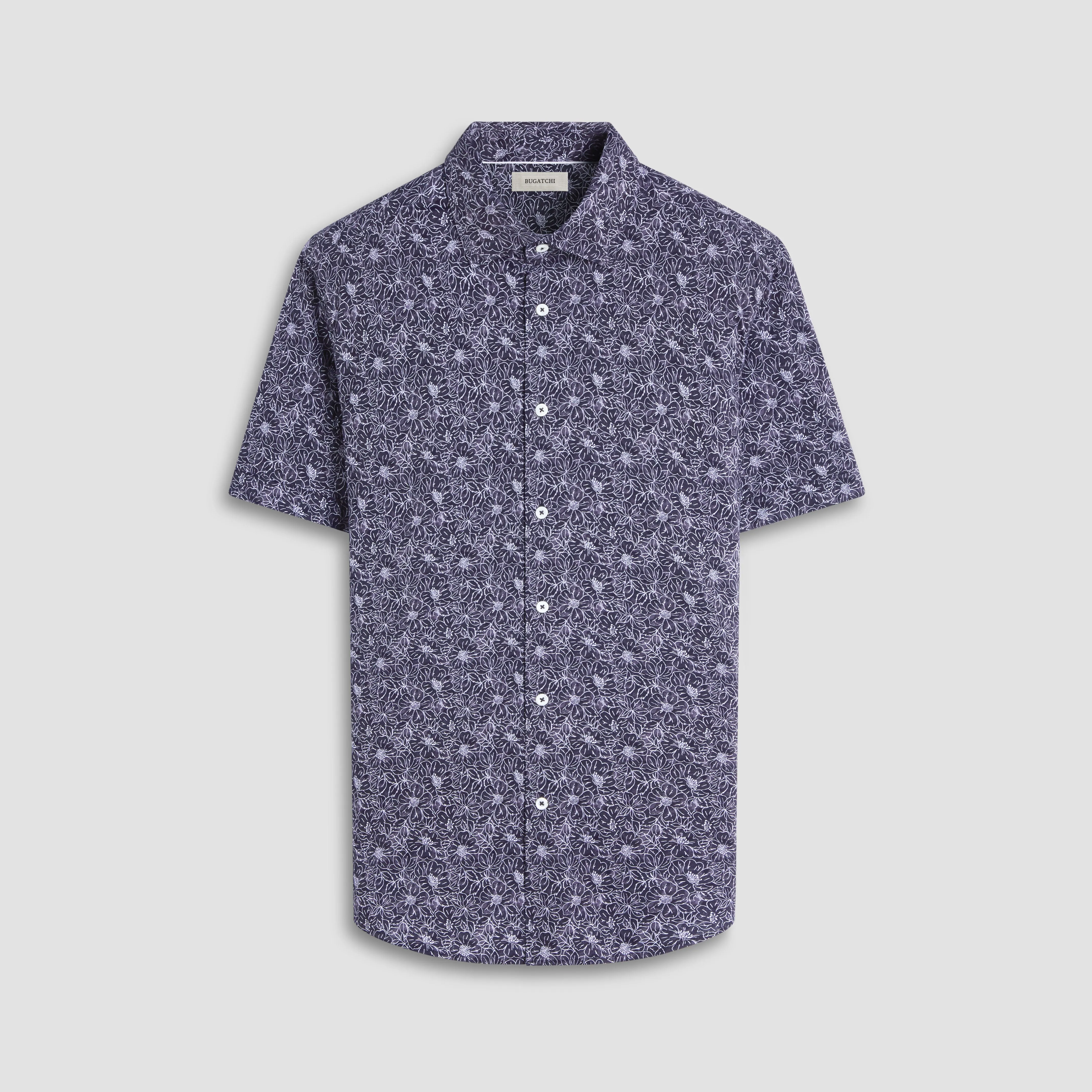 Miles Floral OoohCotton Short-Sleeve Shirt sold by Bugatchi
