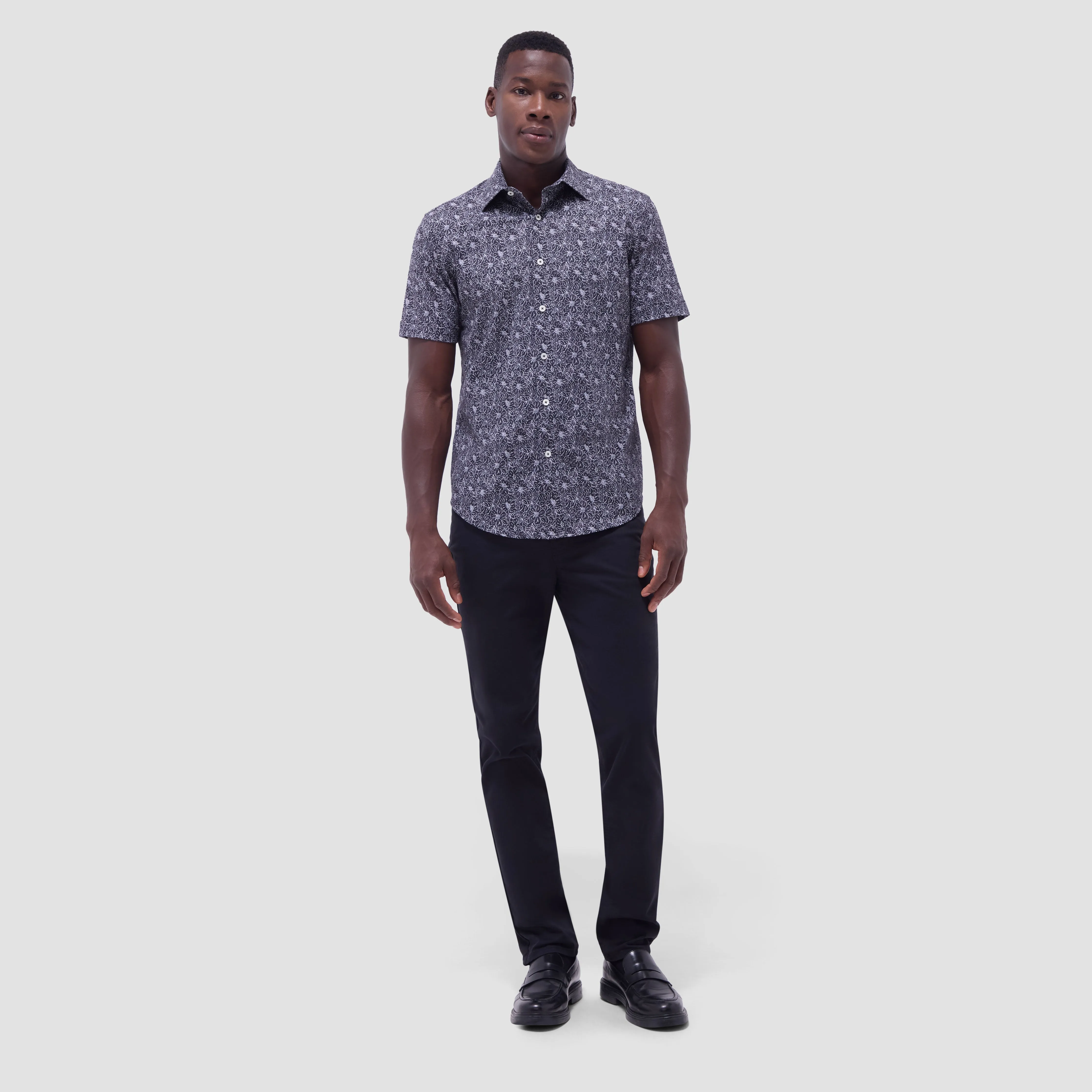 Miles Floral OoohCotton Short-Sleeve Shirt sold by Bugatchi product image thumbnail 5