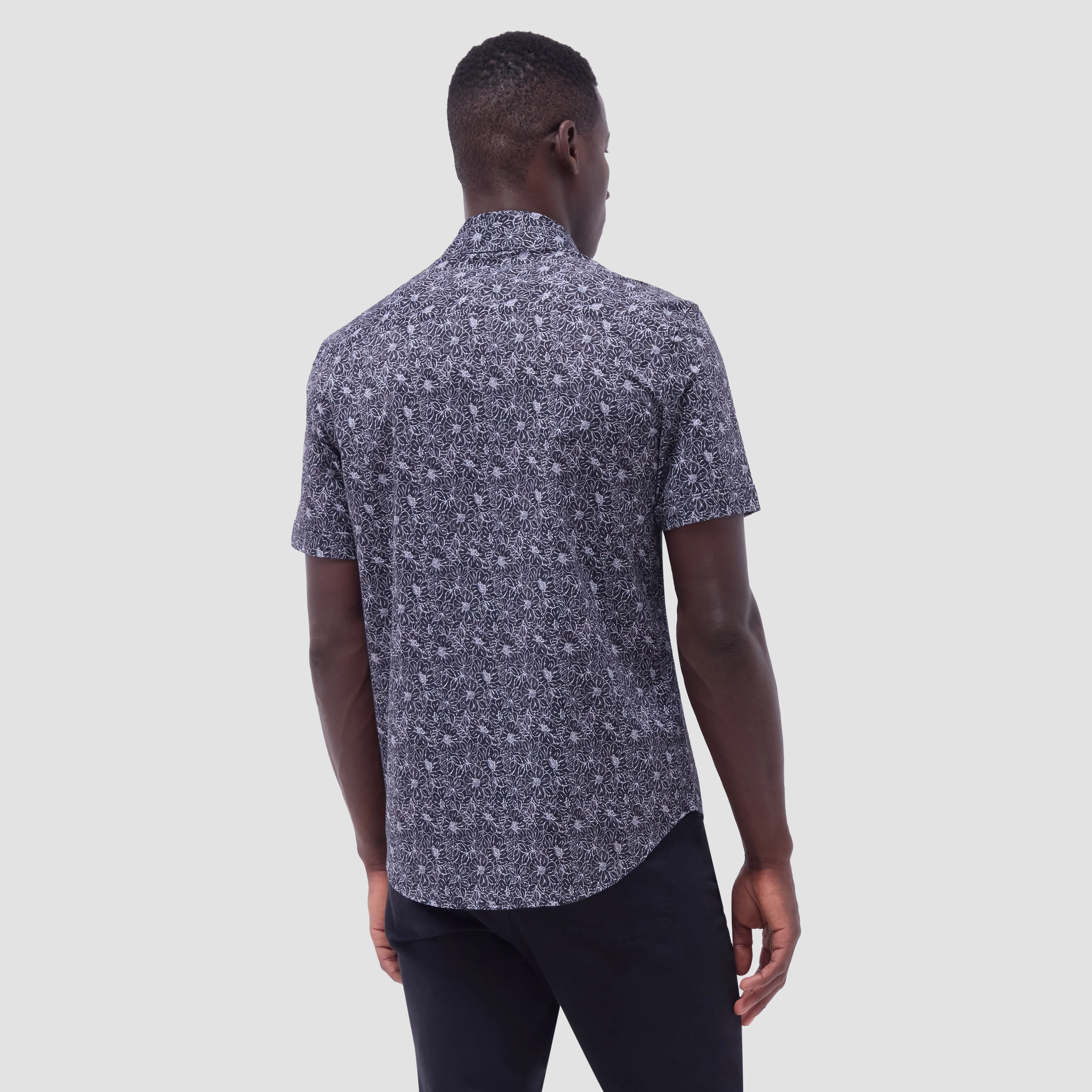 Miles Floral OoohCotton Short-Sleeve Shirt sold by Bugatchi product image thumbnail 4