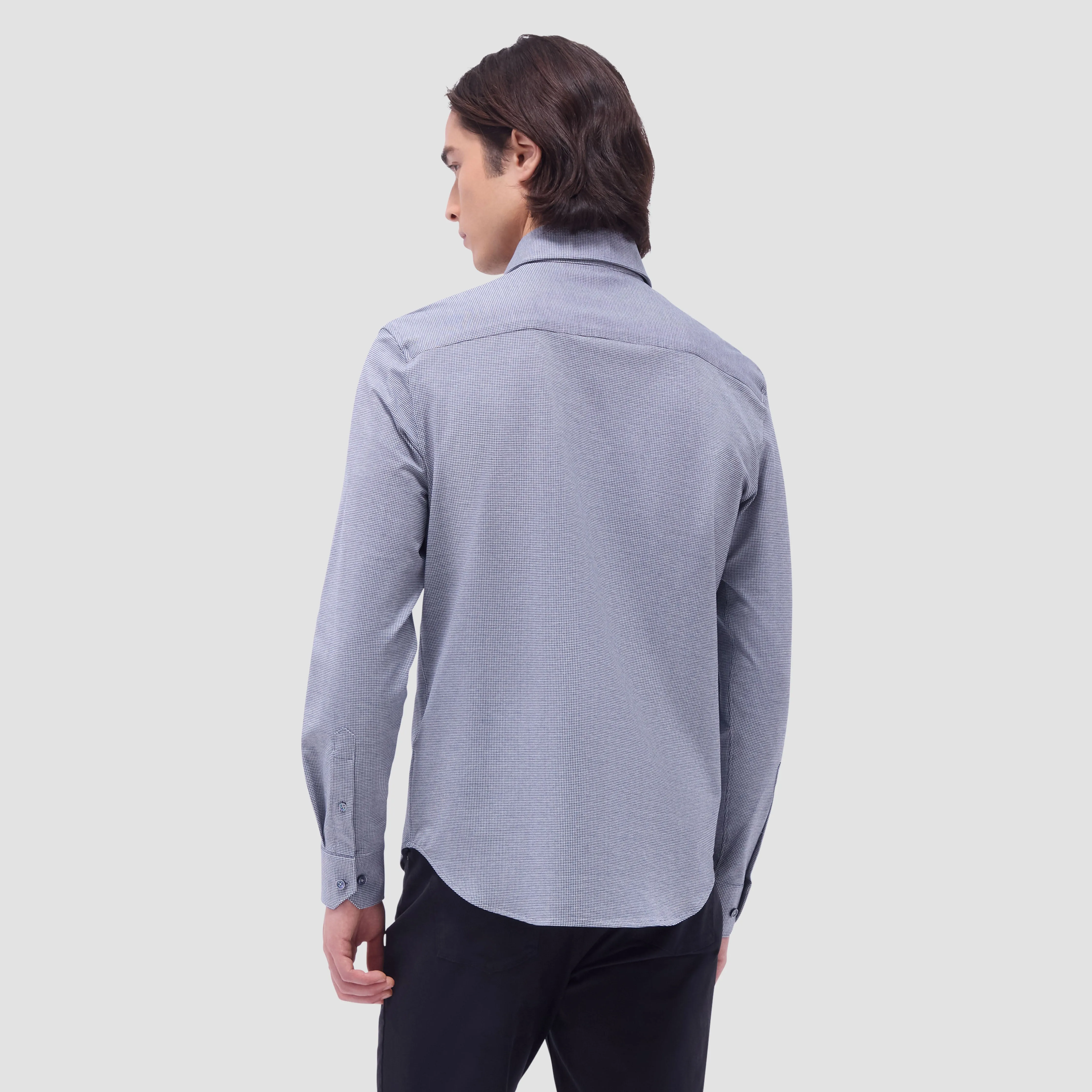 Devon Hound's Tooth OoohCotton Shirt sold by Bugatchi product image thumbnail 4