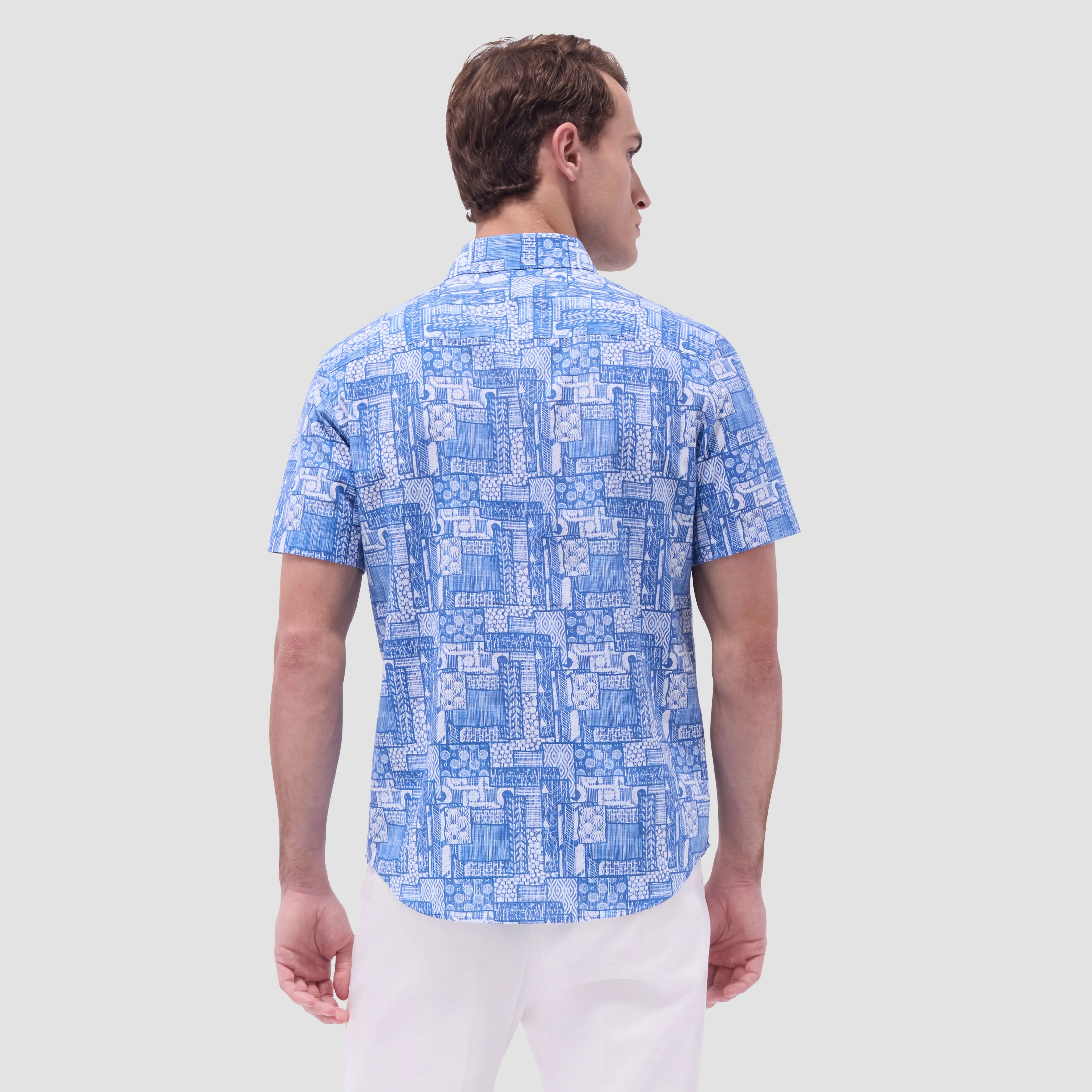 Orson Abstract Short-Sleeve Shirt sold by Bugatchi product image thumbnail 4