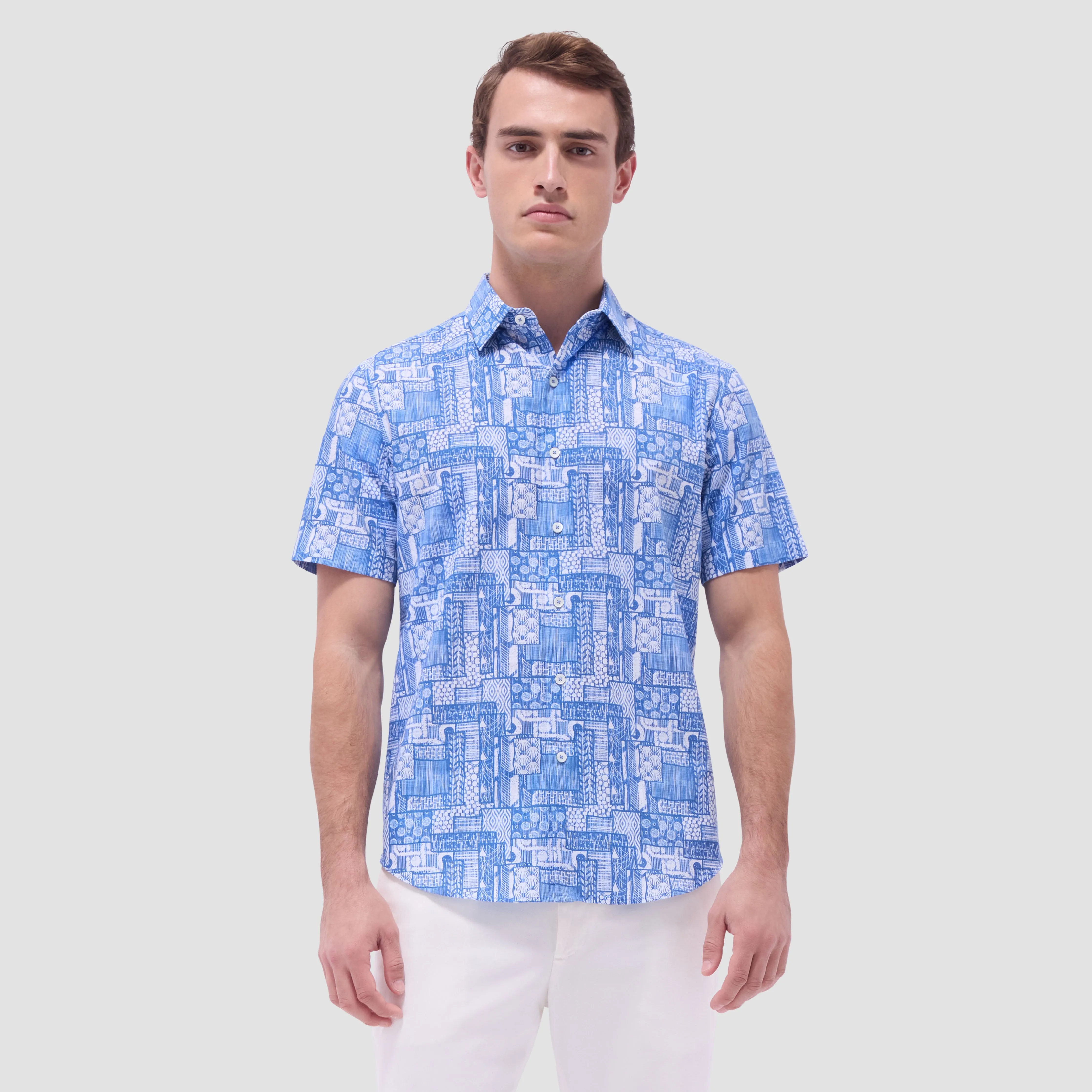 Orson Abstract Short-Sleeve Shirt sold by Bugatchi product image thumbnail 2