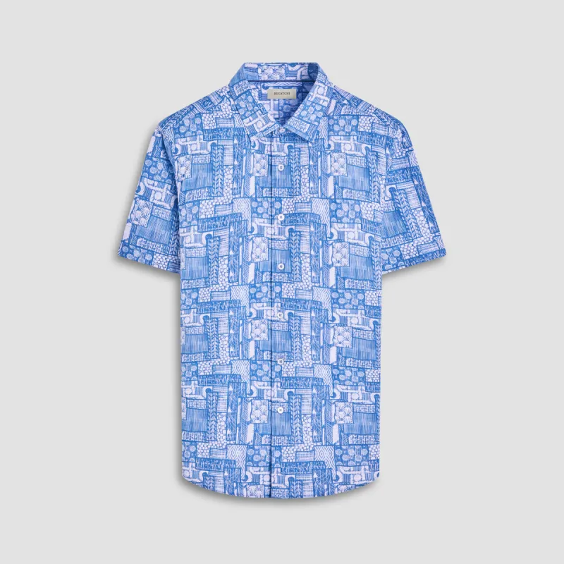 Orson Abstract Short-Sleeve Shirt sold by Bugatchi