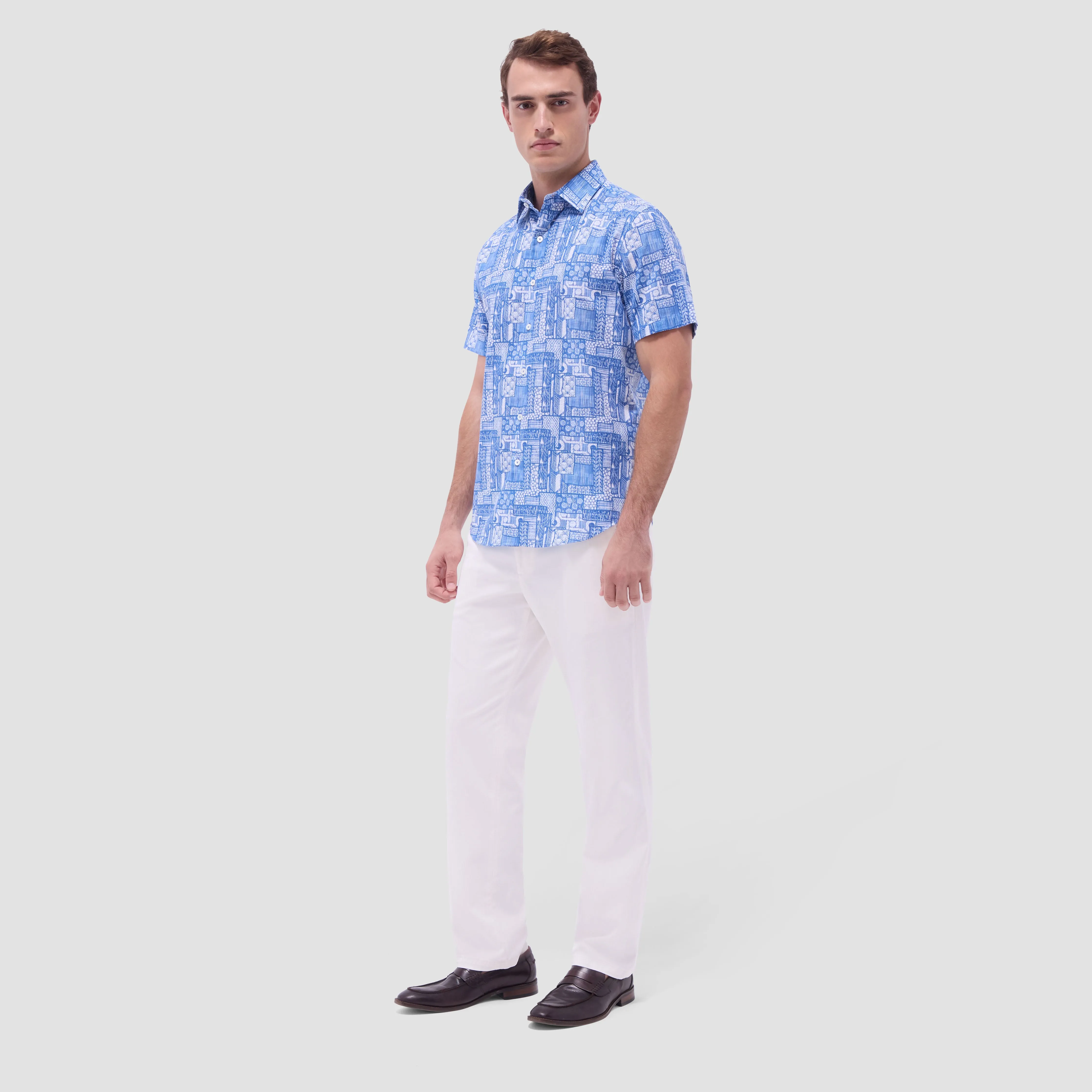 Orson Abstract Short-Sleeve Shirt sold by Bugatchi product image thumbnail 5