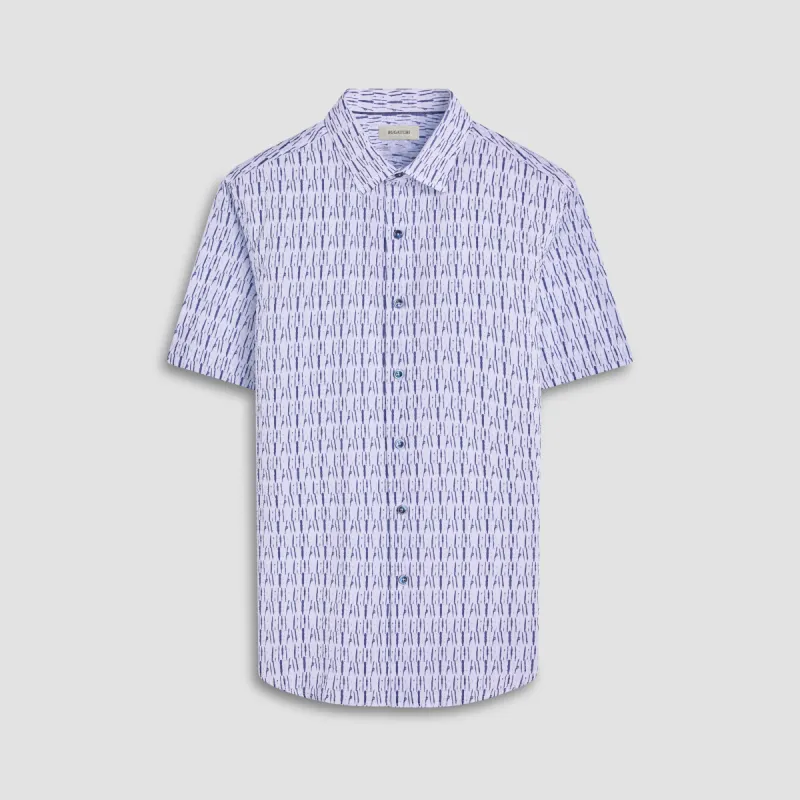 Orson Abstract Seersucker Short-Sleeve Shirt sold by Bugatchi